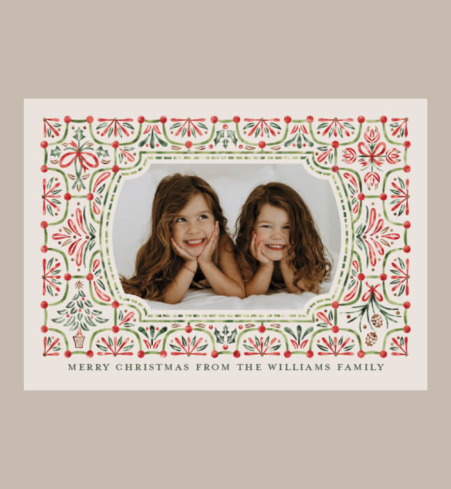 Festive Folk Frame by Peggy Jackson