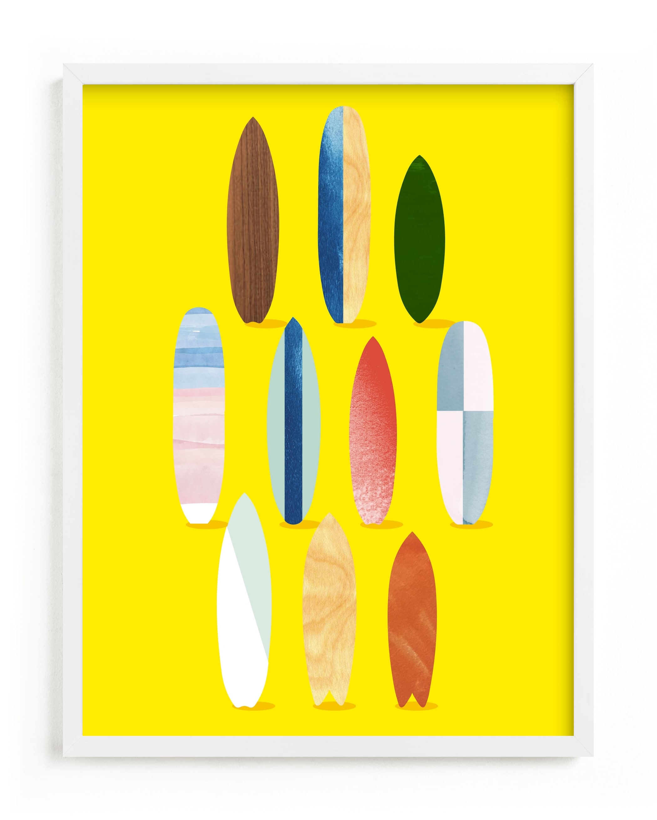 Surfboard Pose Children’s Art Print