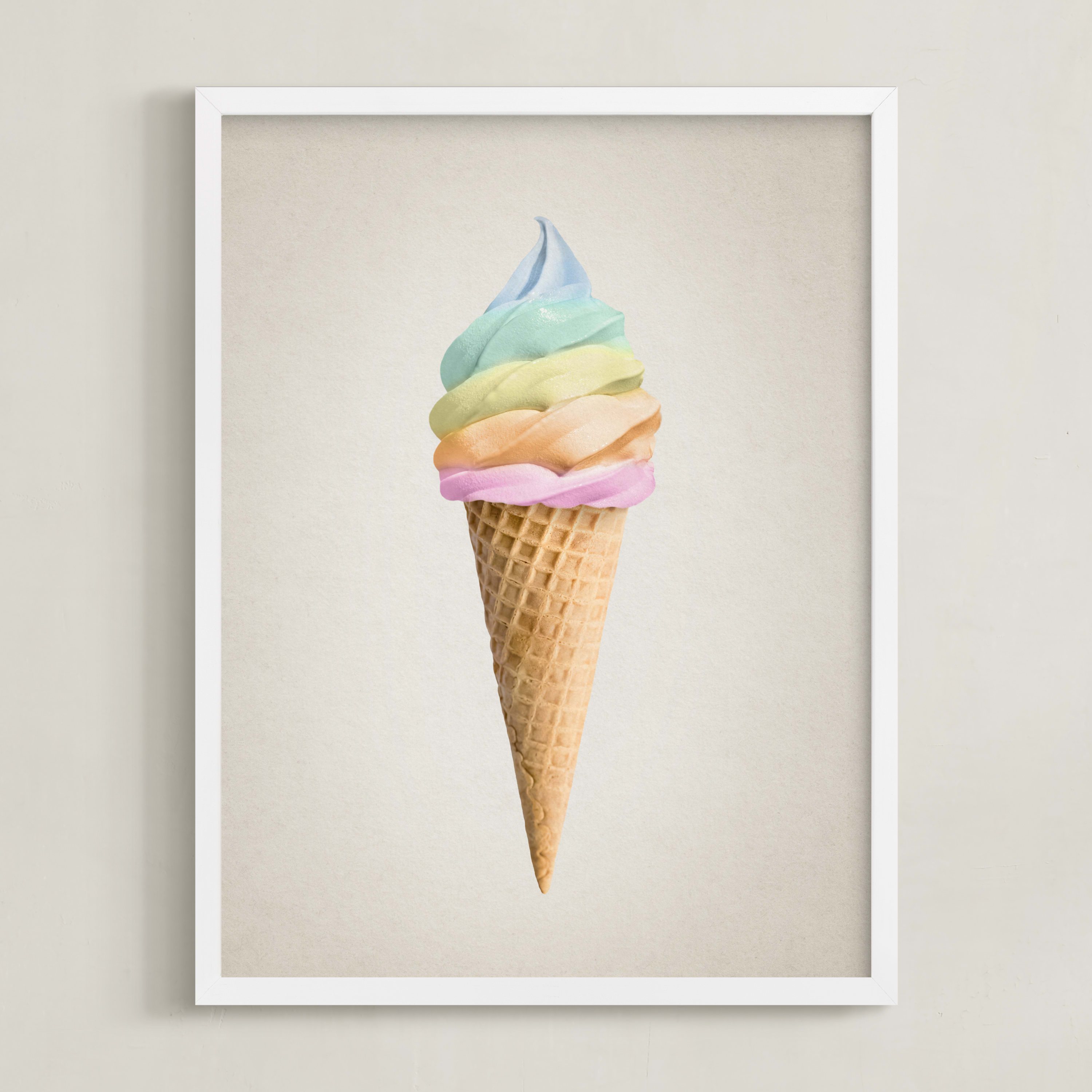 Rainbow Ice Cream Children’s Art Print