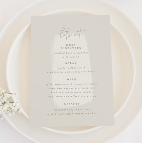 Shop Simple & Minimalist Menus