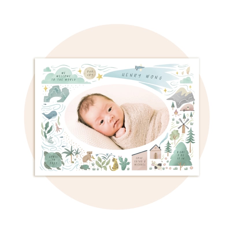 Shop by Category: Boy Birth Announcements
