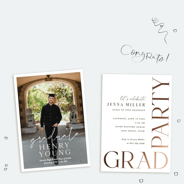Class of 2022 Grad Announcements & Party Invitations
