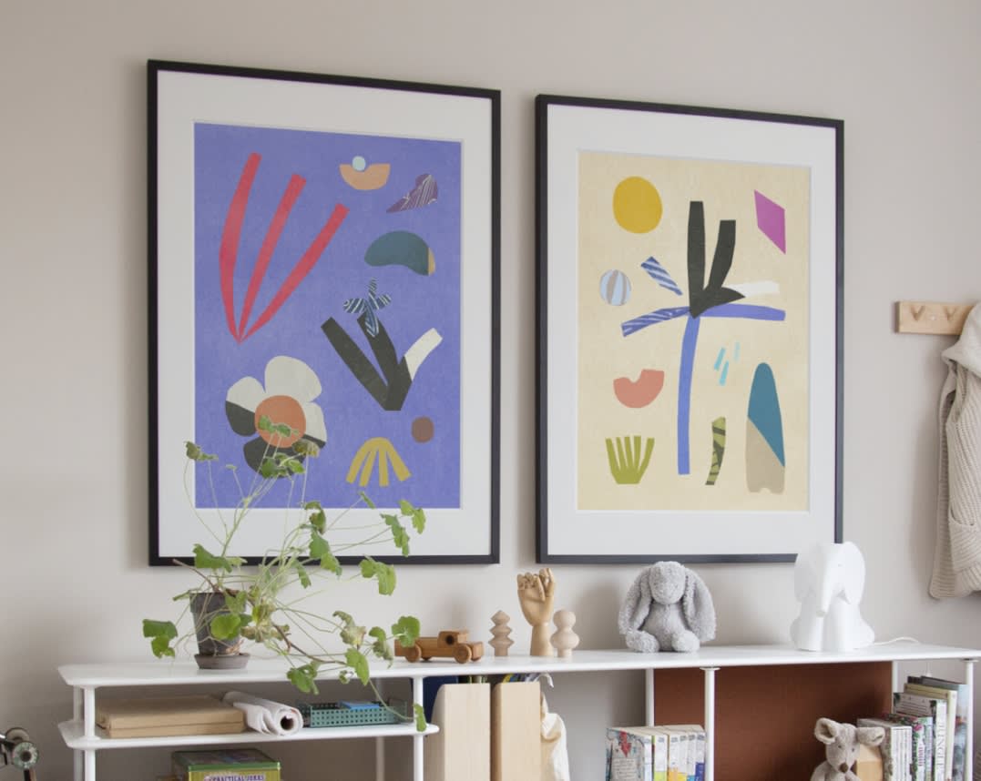 hanging wall art in pairs
