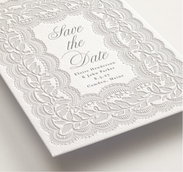 Shop letterpress save the dates