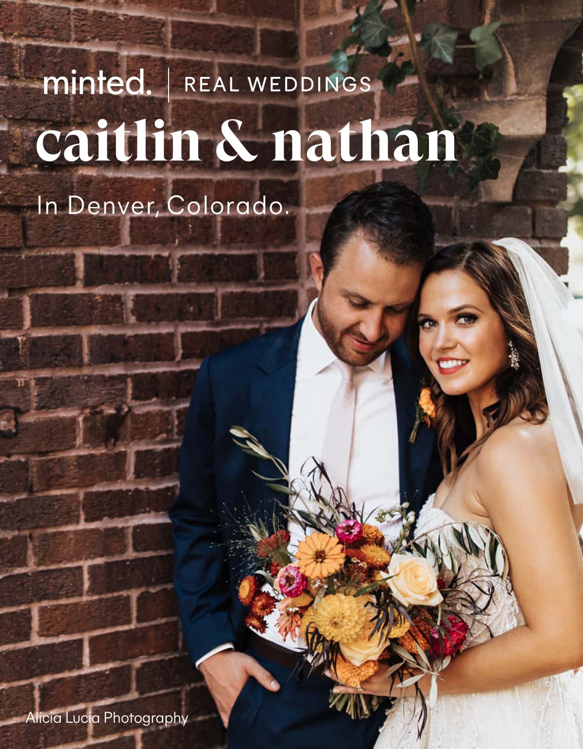 Minted Real Weddings: caitlin and nathan in Denver, Colorado