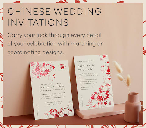 Desk Chinese Wedding Inv