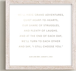 This is a gold photos to art by Minted called Your Vows as a Foil Art Print.