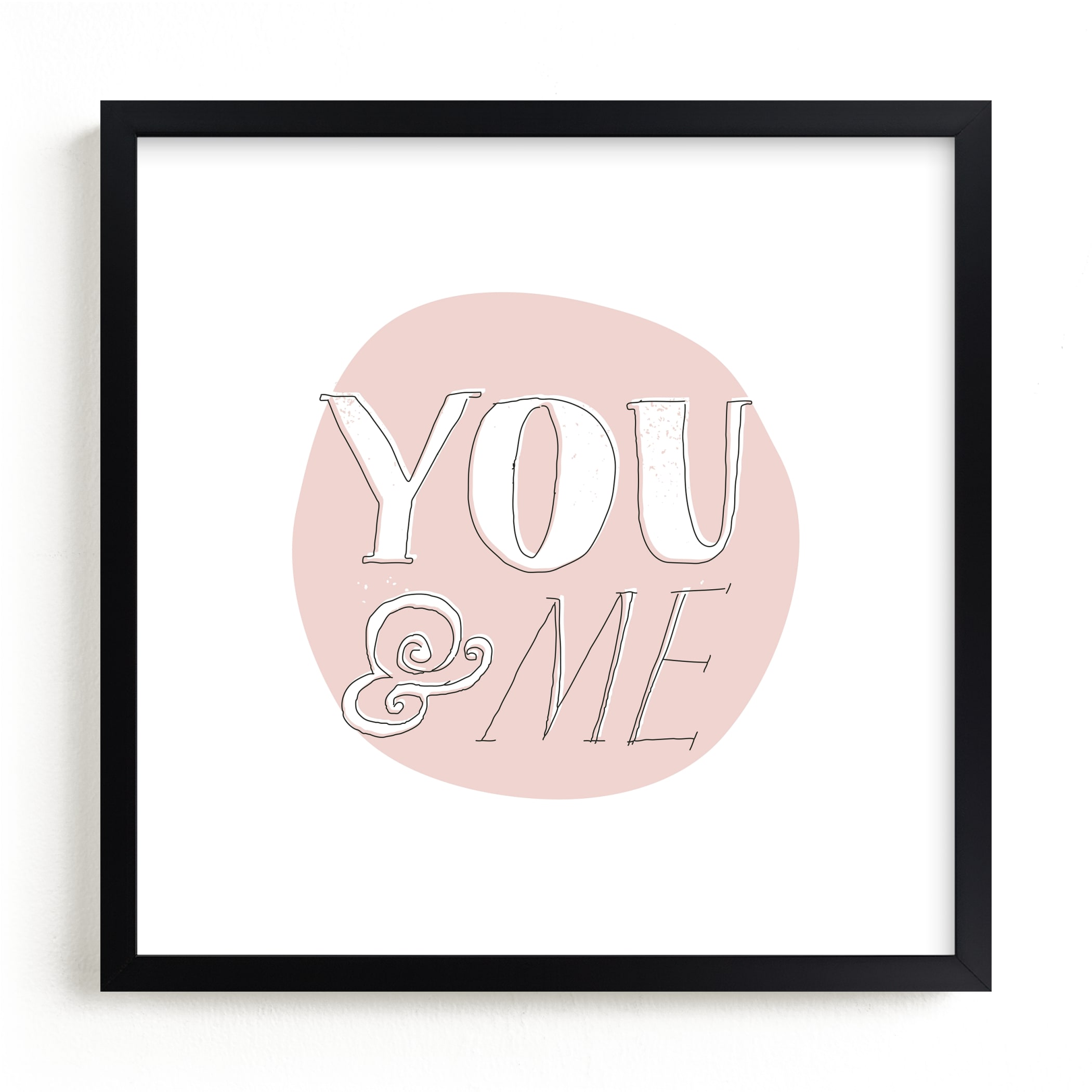 You and Me Wall Art Prints by Paper Rose Minted
