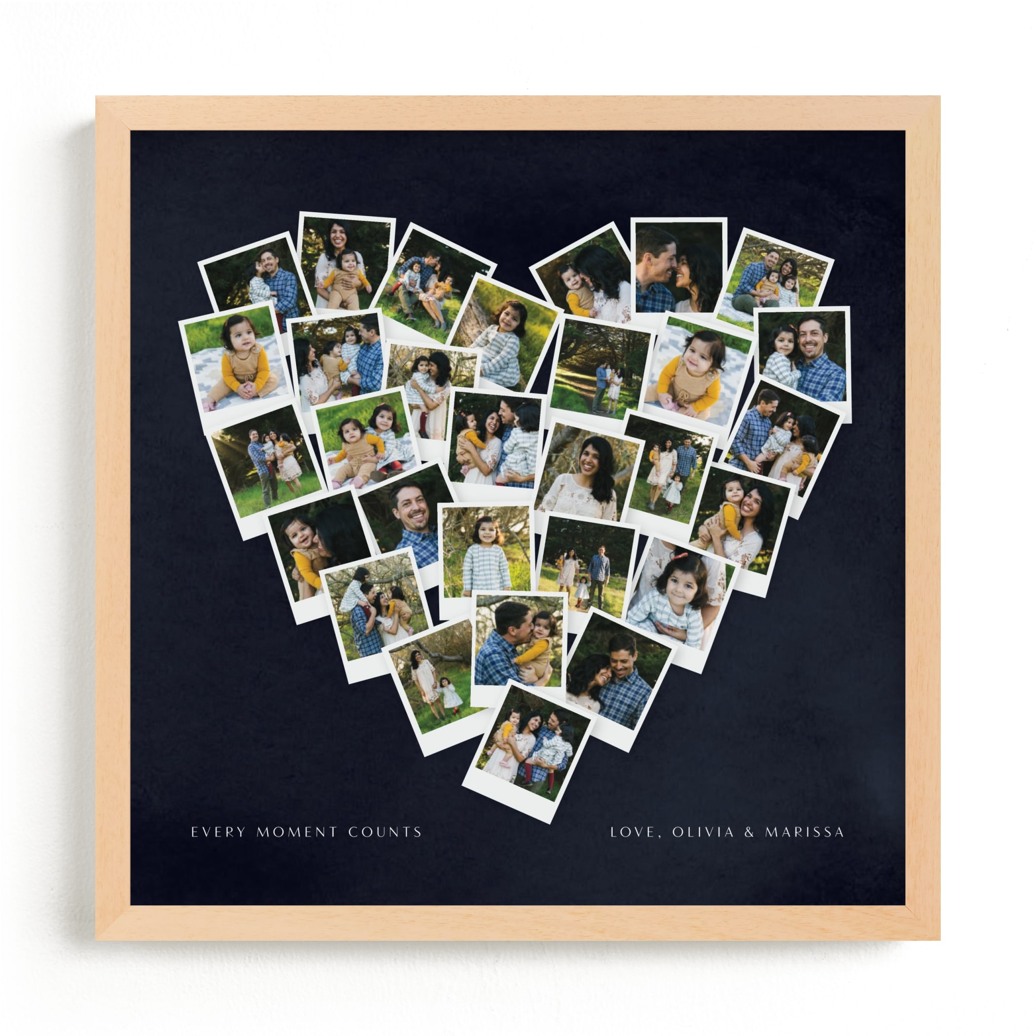 "Painted Hues Heart Snapshot Mix® Cool" - Custom Photo Art Print by Minted in beautiful frame options and a variety of sizes.