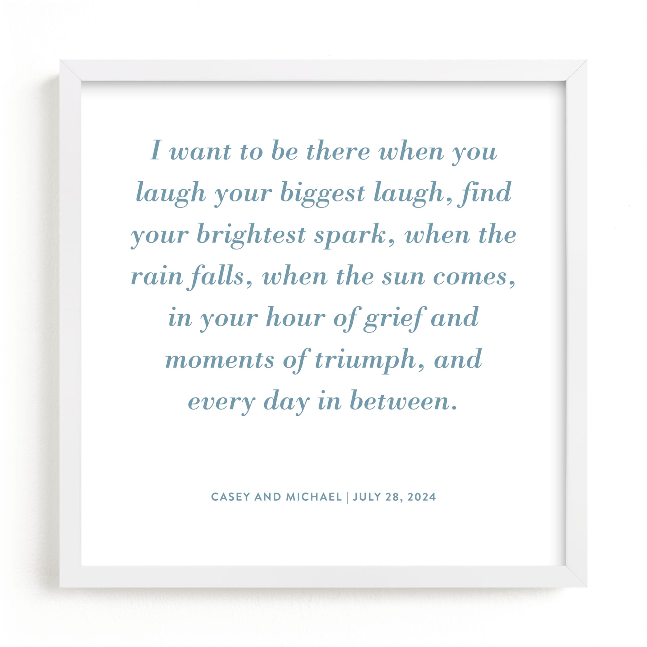 "Your Vows as a Letterpress Art Print" - Drawn Letterpress Art by Minted in beautiful frame options and a variety of sizes.
