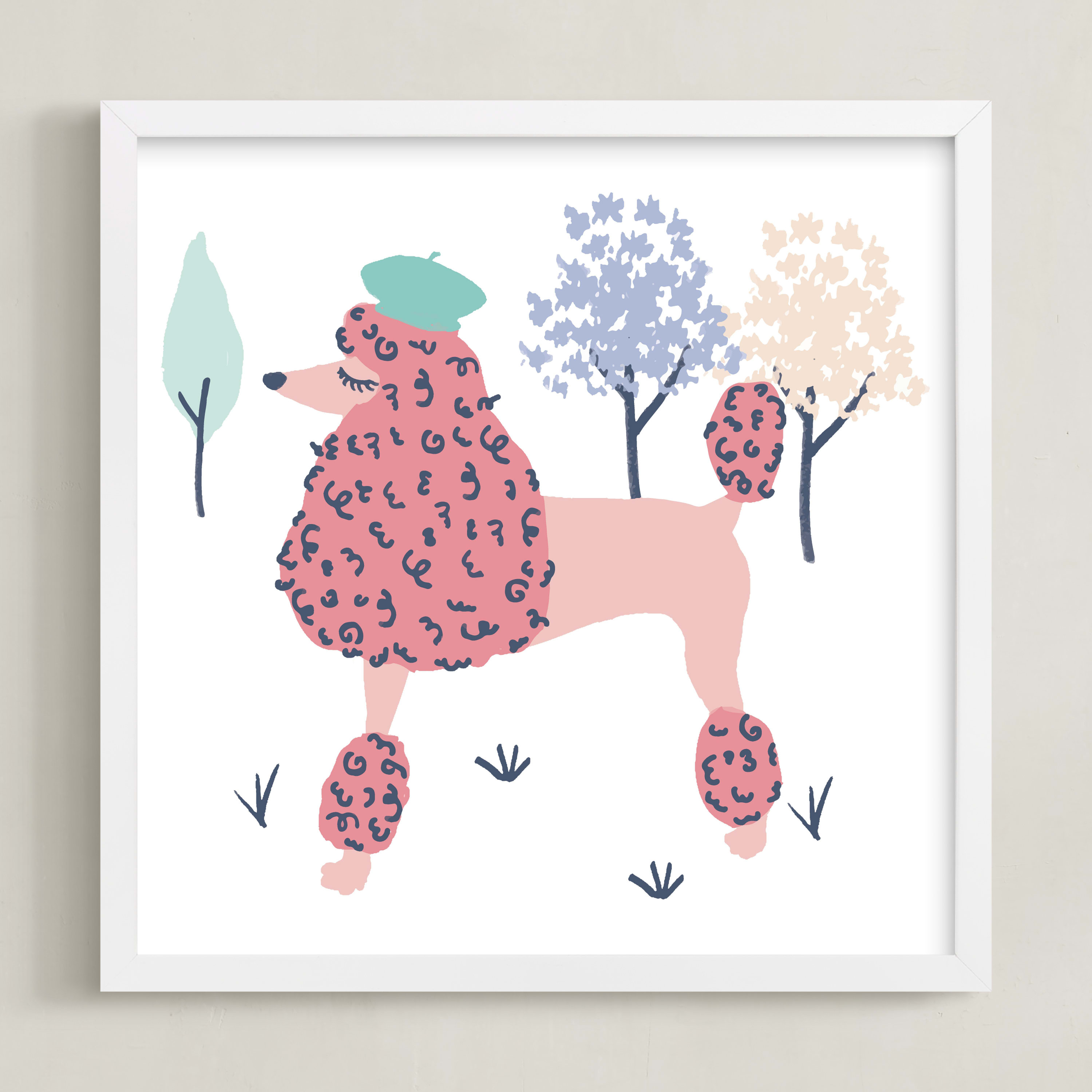Parisian Poodle Wall Art Prints by Ali Macdonald Minted