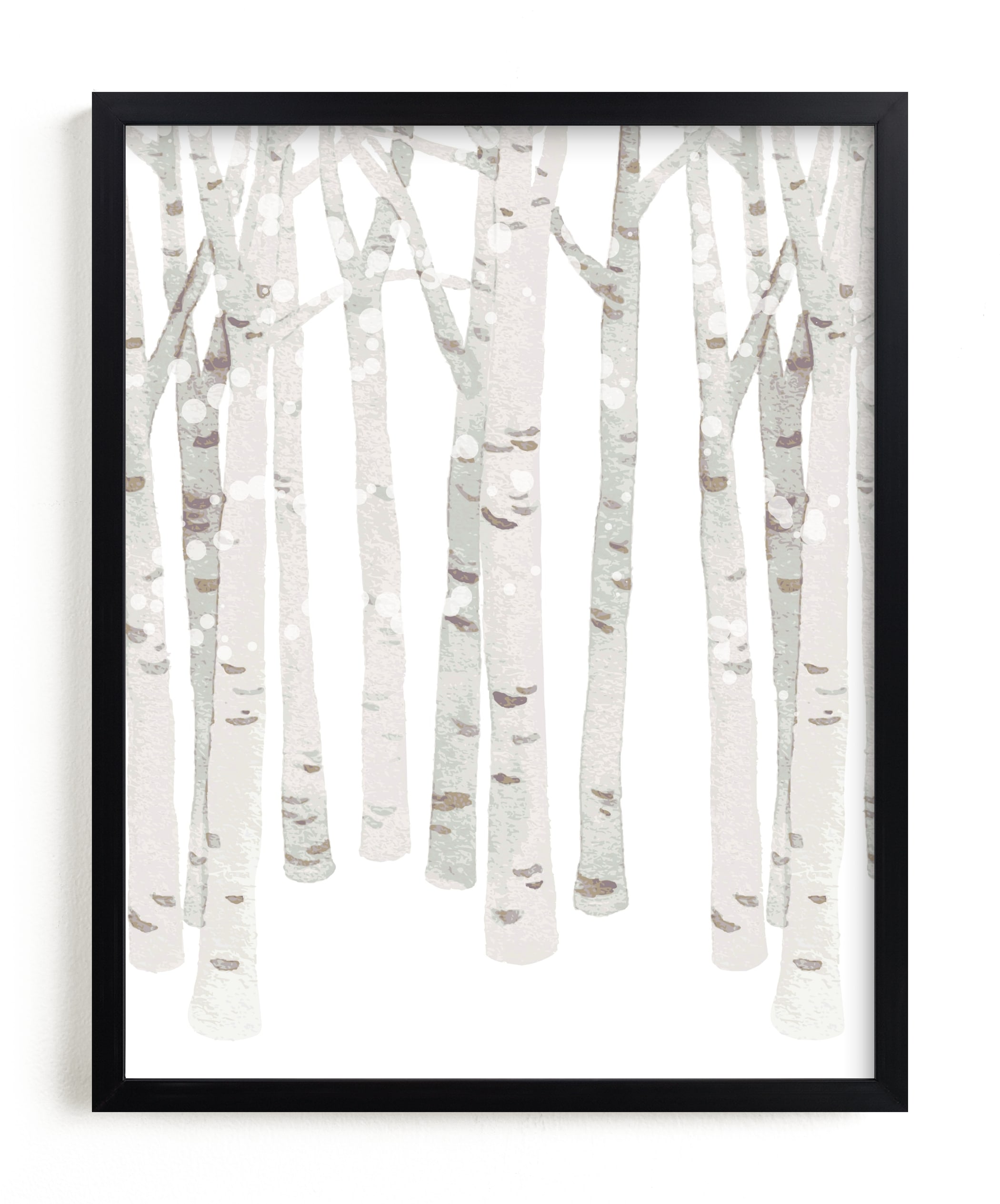 Birch Woods in Winter Wall Art Prints by Shannon Chen | Minted