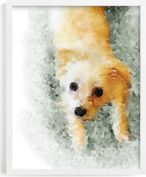 This is a white photos to art  by Minted called Custom Pet Portrait.