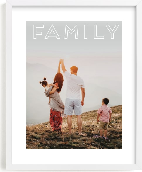 This is a white photo art by Johanna Phillips Huuva called Family above all.