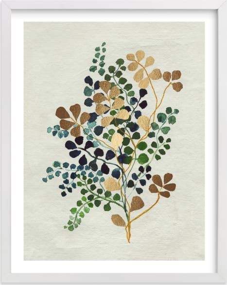 This is a ivory foil stamped wall art by Aspa Gika called Botanical.