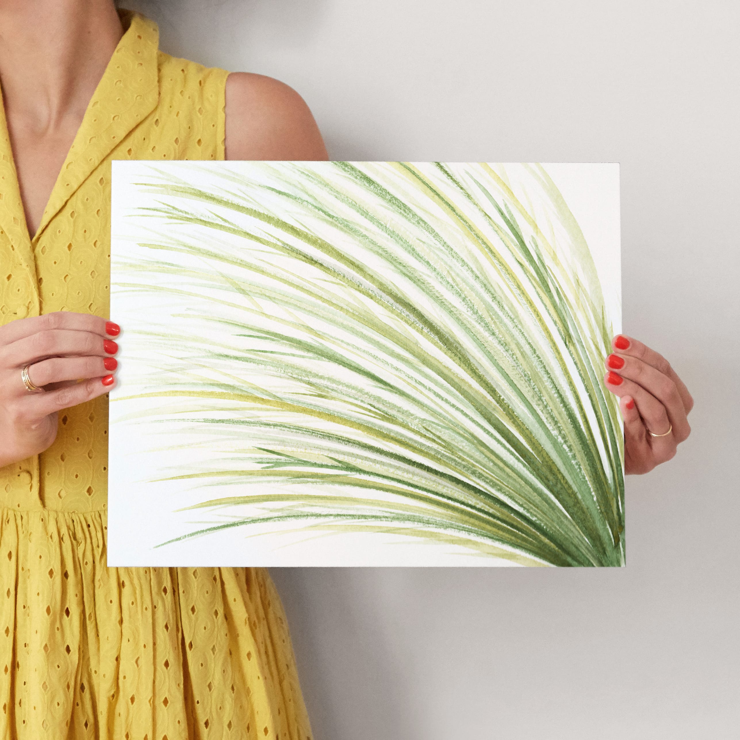 Tall Grass Watercolor Wall Art Prints by Loree Mayer Minted