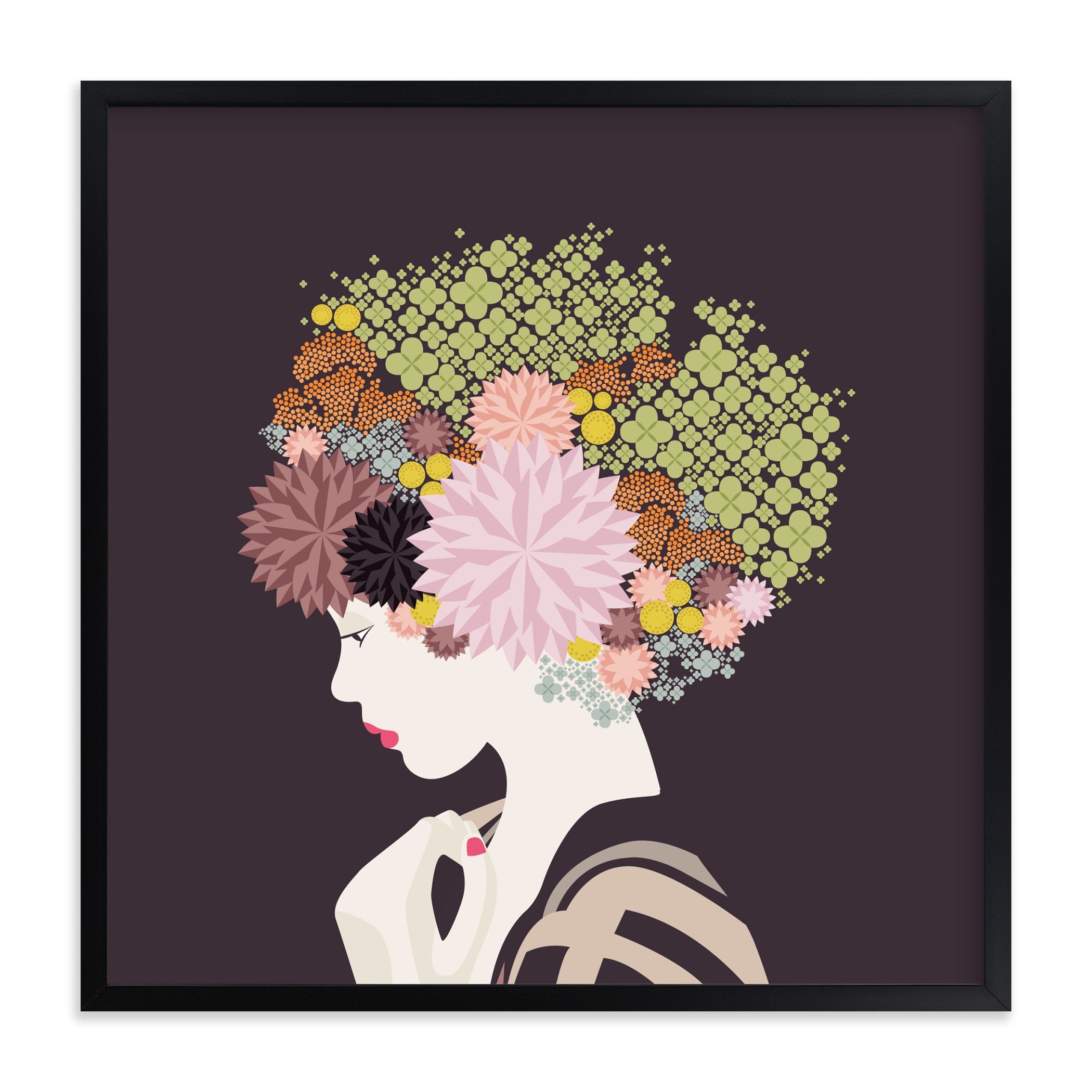 "I'd rather wear flowers " - Limited Edition Art Print by Aspacia Kusulas in beautiful frame options and a variety of sizes.