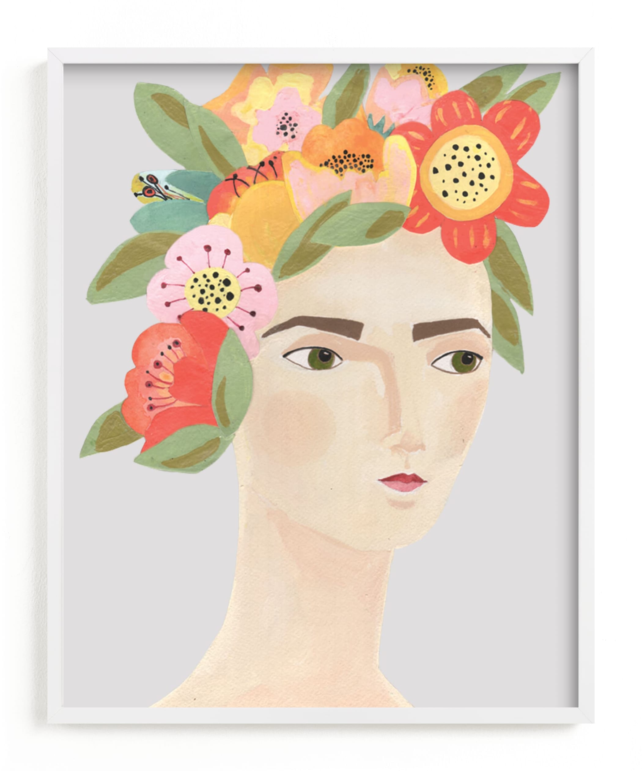 Flower Crown Children's Art Print