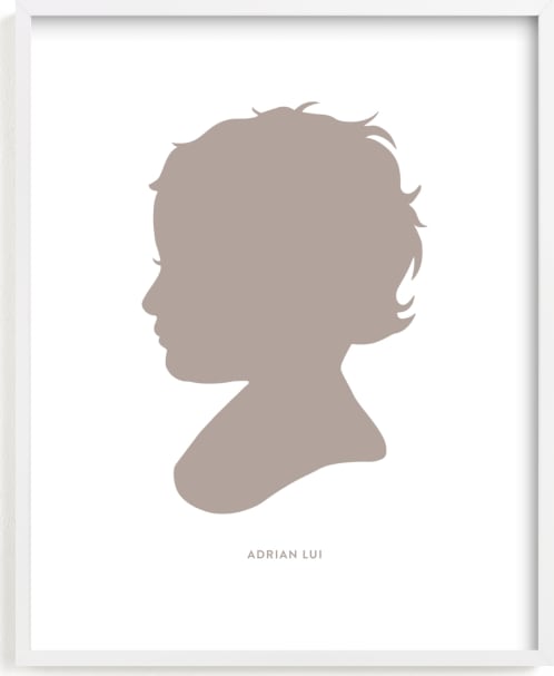 This is a brown silhouette art by Minted called Custom Silhouette Art.