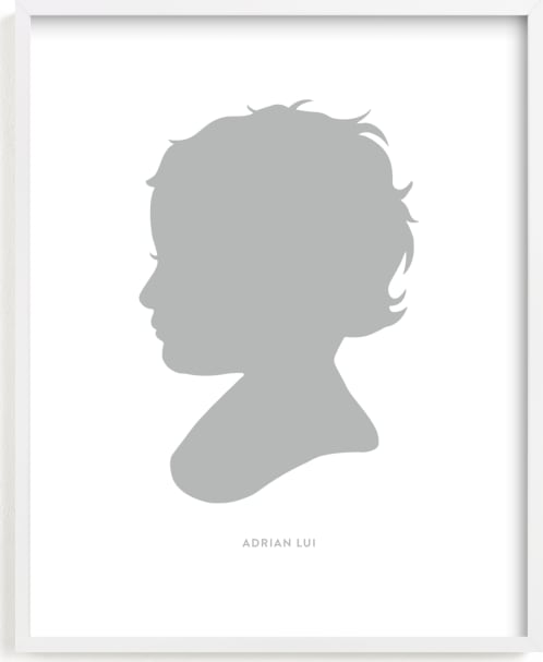 This is a grey silhouette art by Minted called Custom Silhouette Art.