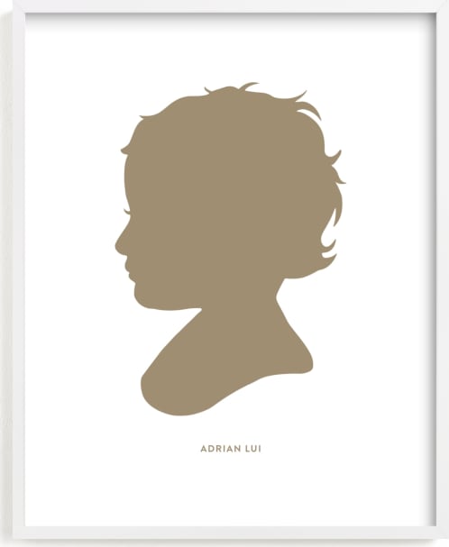 This is a brown silhouette art by Minted called Custom Silhouette Art.