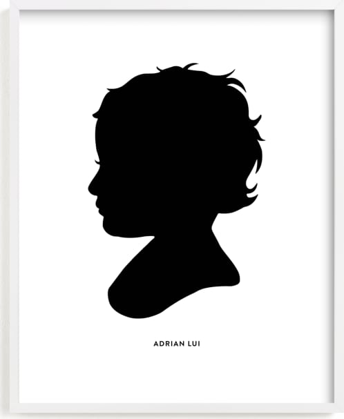 This is a black and white silhouette art by Minted called Custom Silhouette Art.
