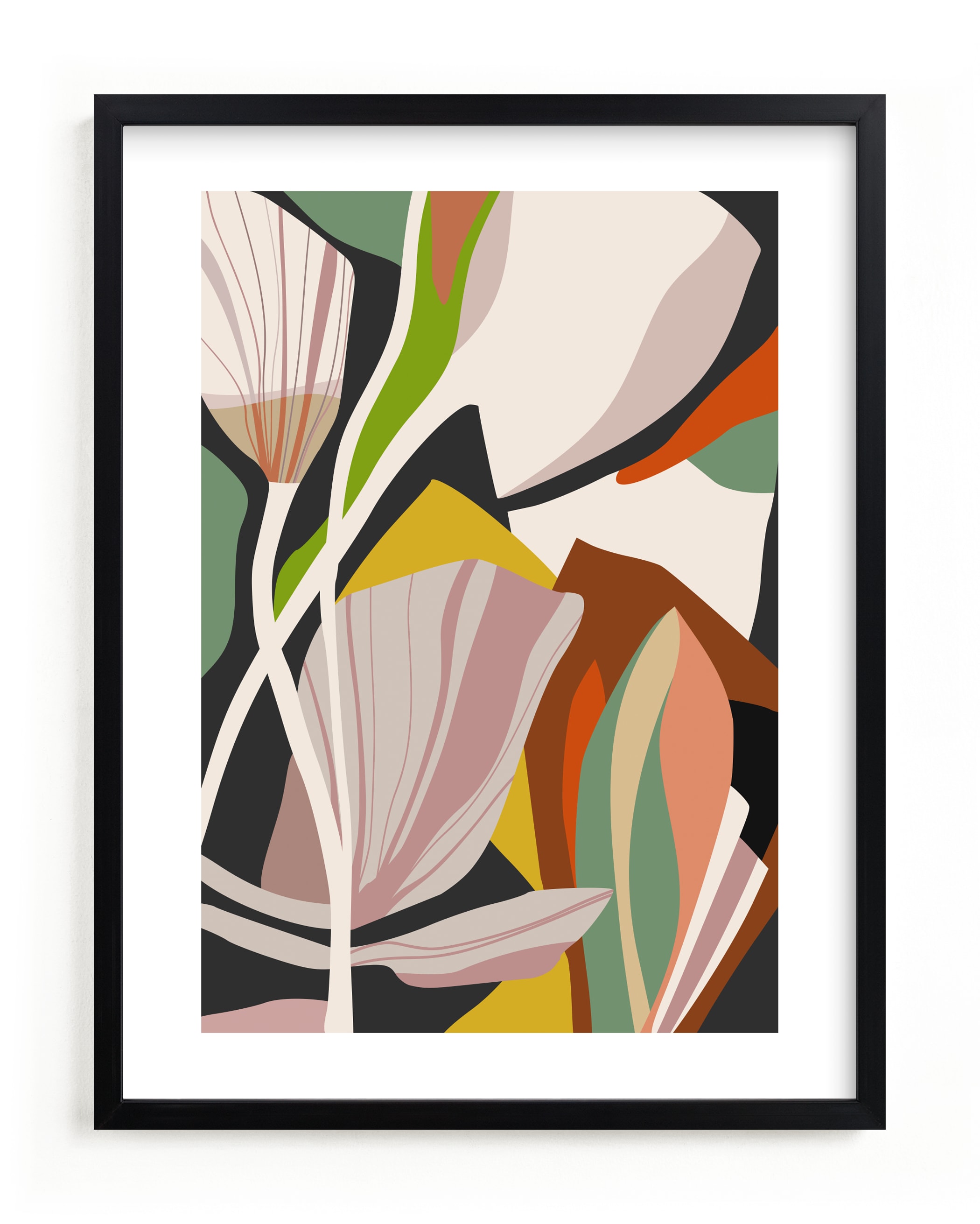 "Leaves and Flowers" - Limited Edition Art Print by Angel Estevez in beautiful frame options and a variety of sizes.