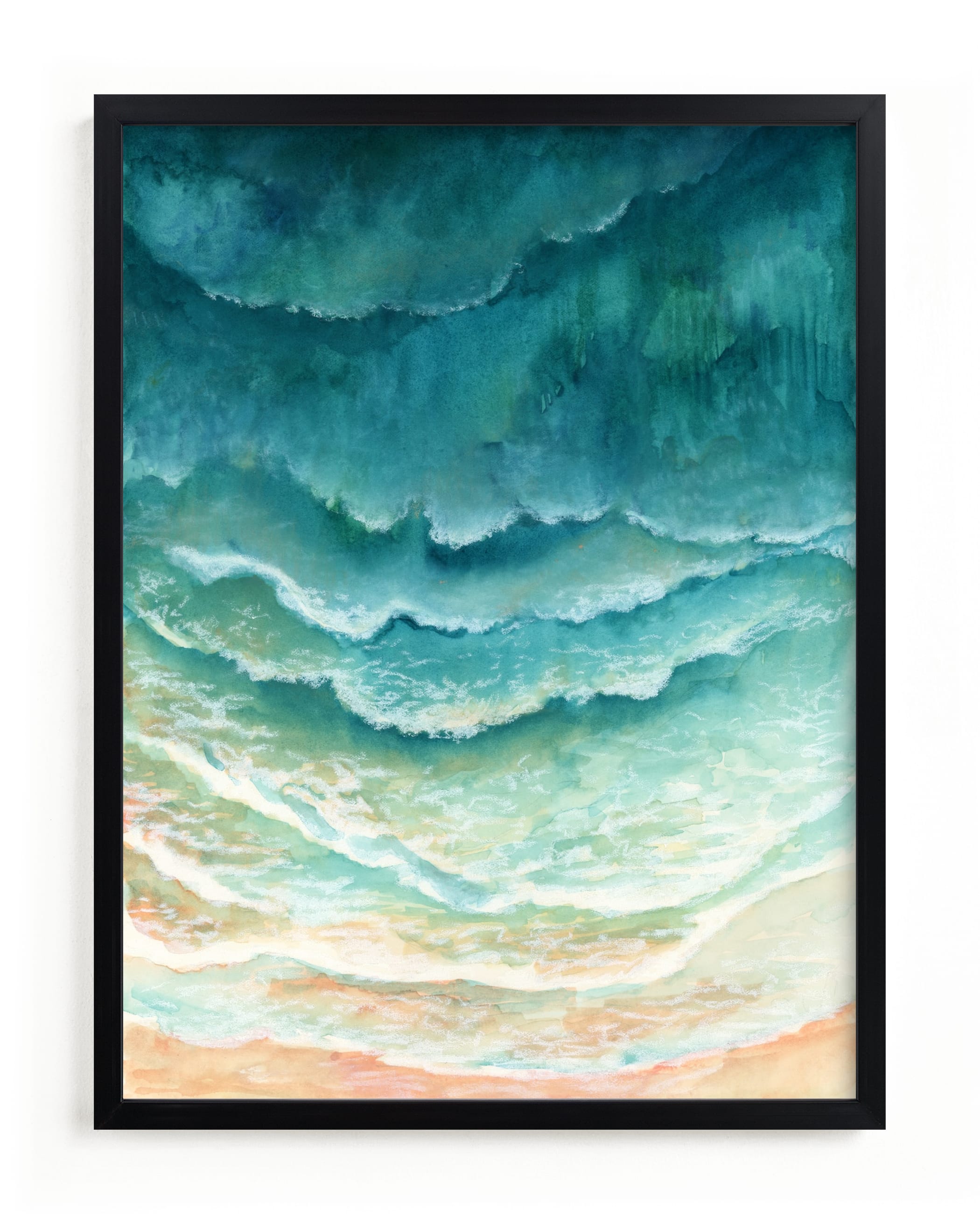 "Ombre Waves" - Limited Edition Art Print by Honeybunch Studio in beautiful frame options and a variety of sizes.