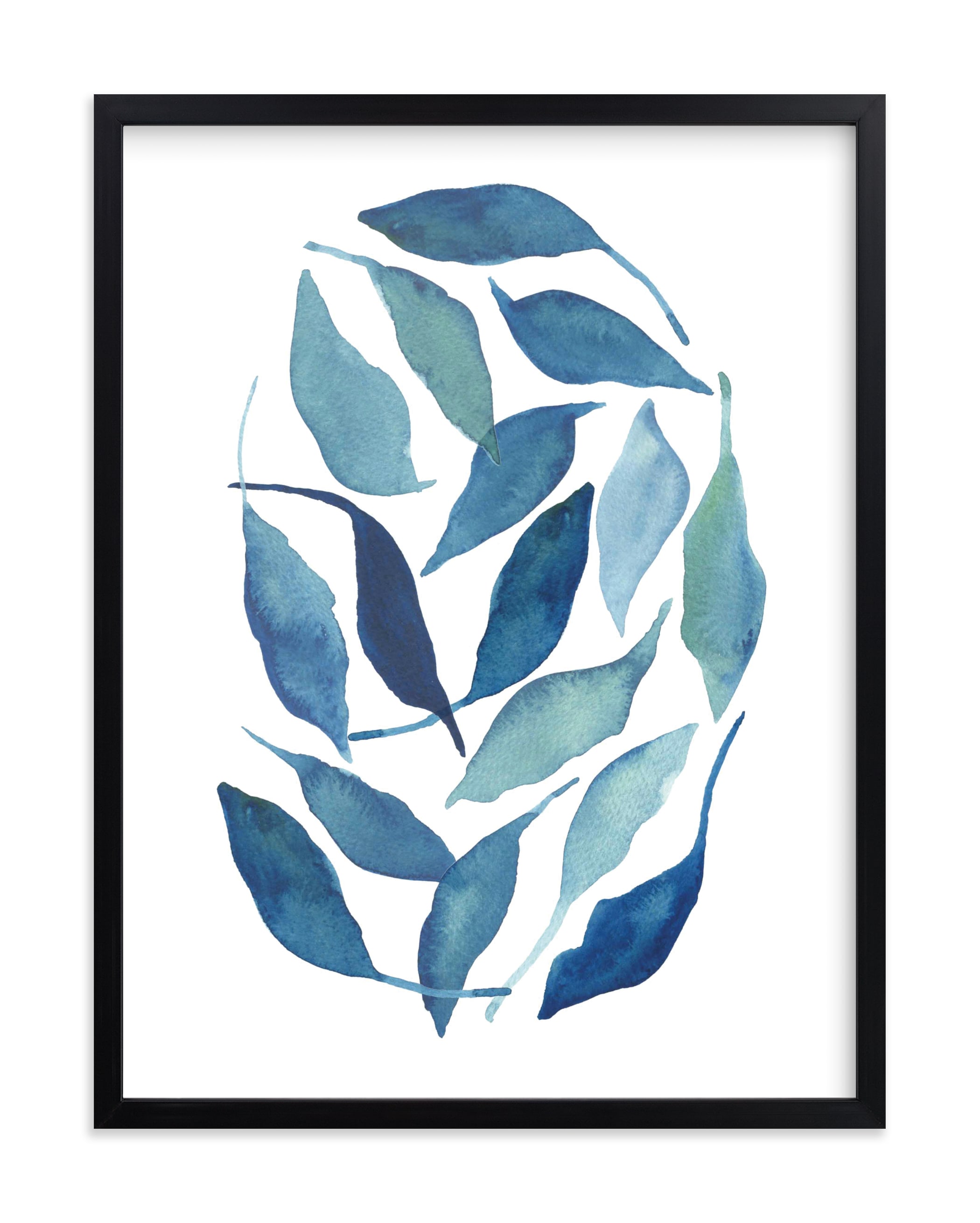 Blue Leaves Wall Art Prints by Tennyson Tippy Minted