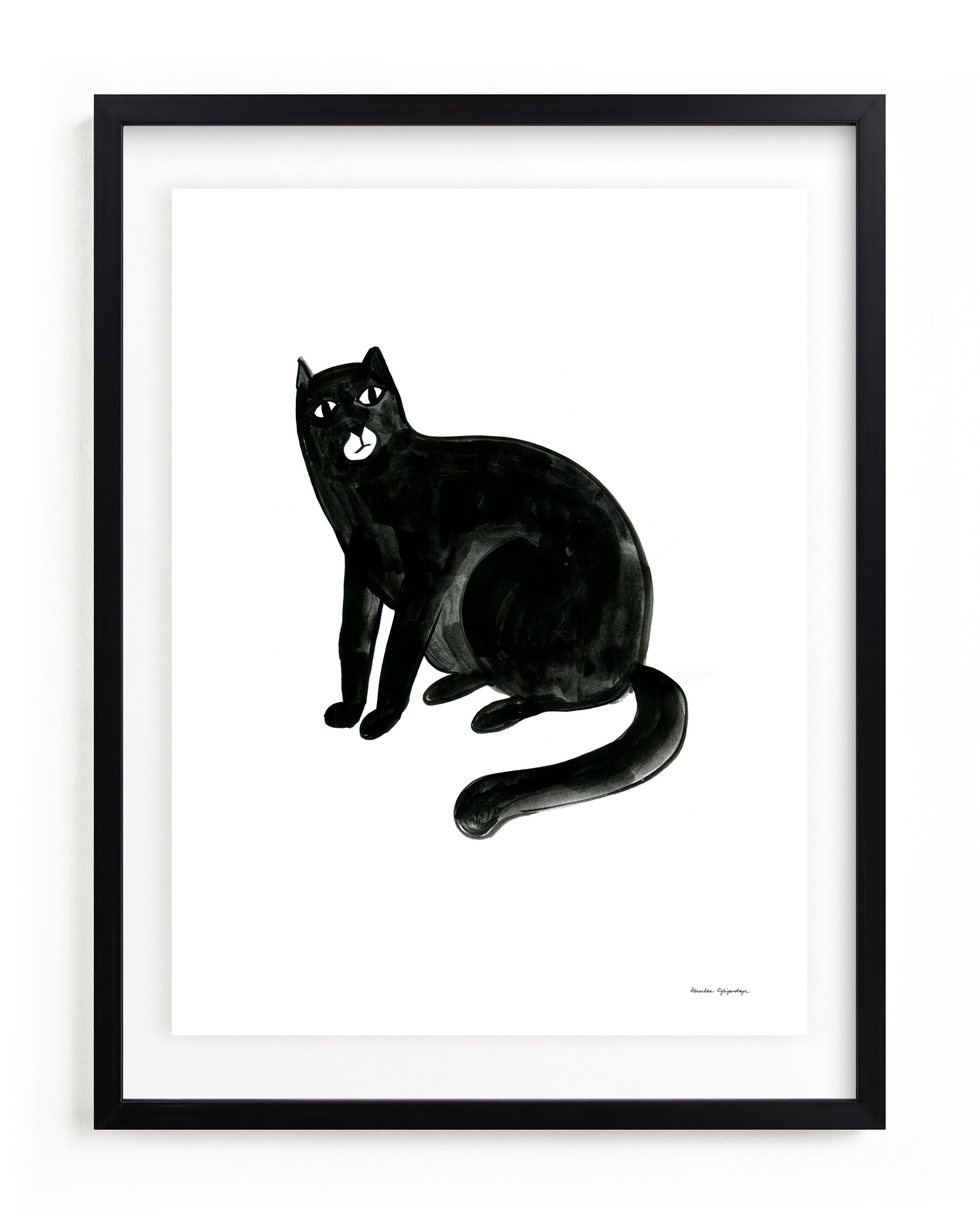 Graphic cat Children's Art Print