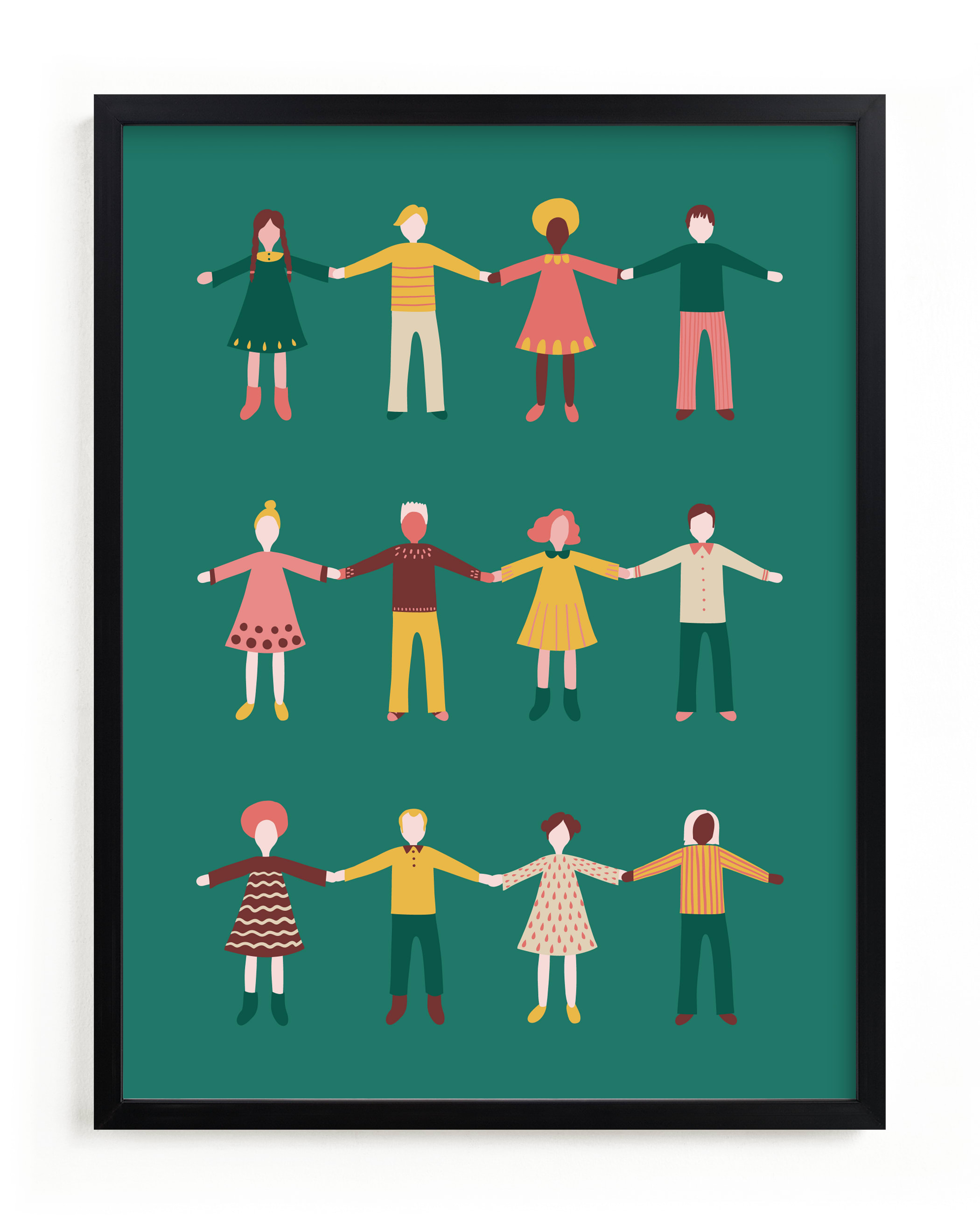 Happy People Children's Art Print