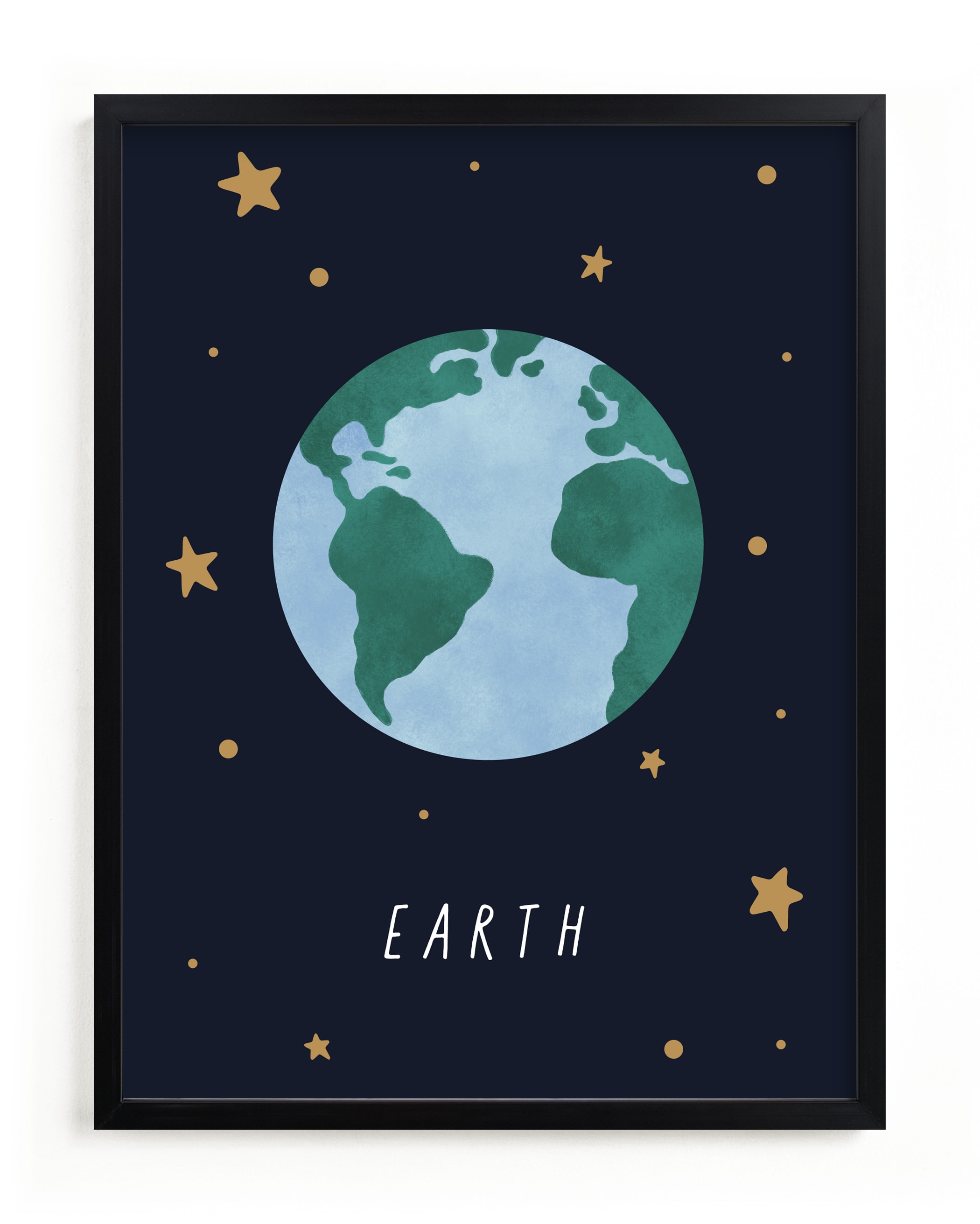 Solar System I (Earth) Kids Open Edition Non-Custom Art Print