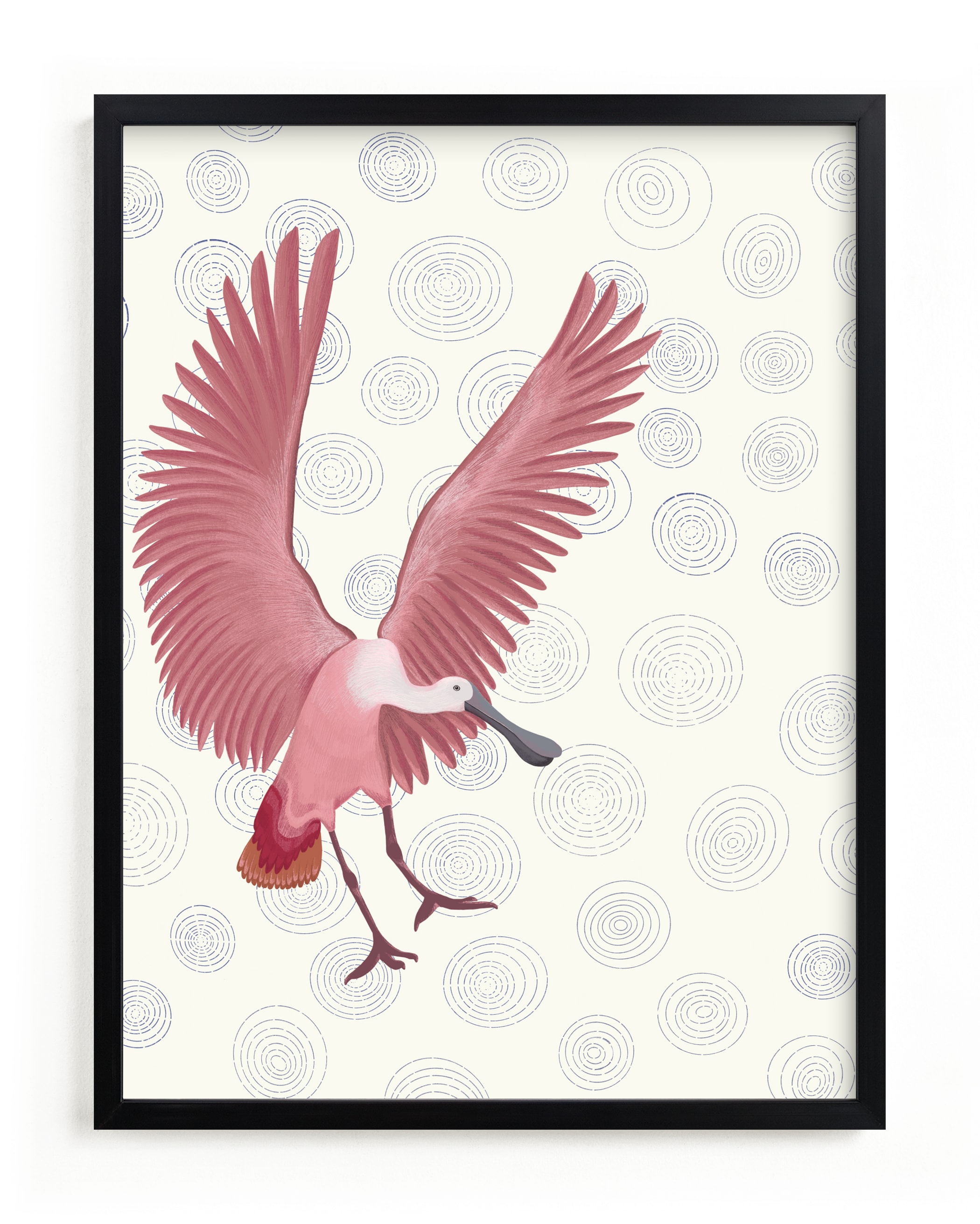 "Roseate spoonbill" by Nina Leth in beautiful frame options and a variety of sizes.