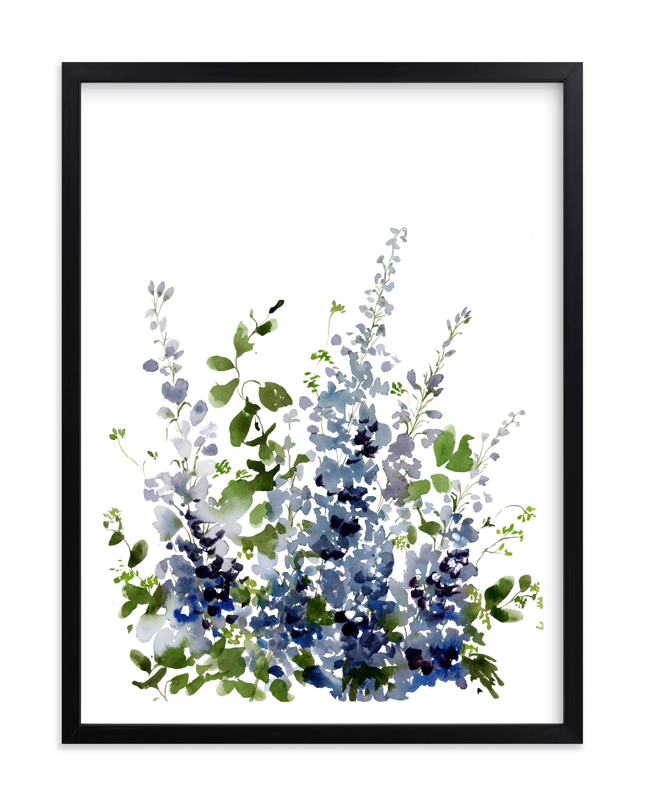 "Delphinium Sapphire" by Leah Bisch in beautiful frame options and a variety of sizes.
