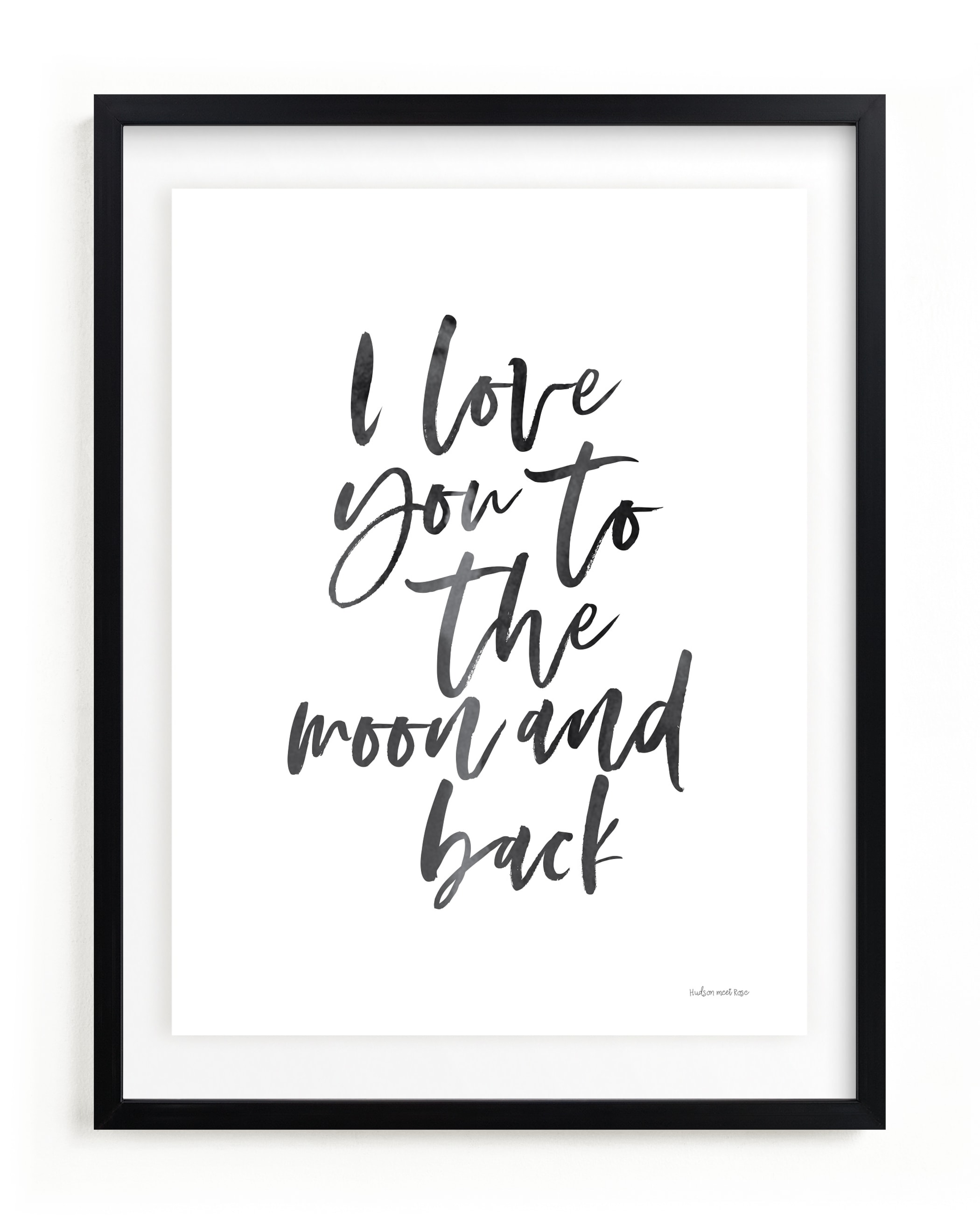 I love you to the moon and back Nursery Art Print