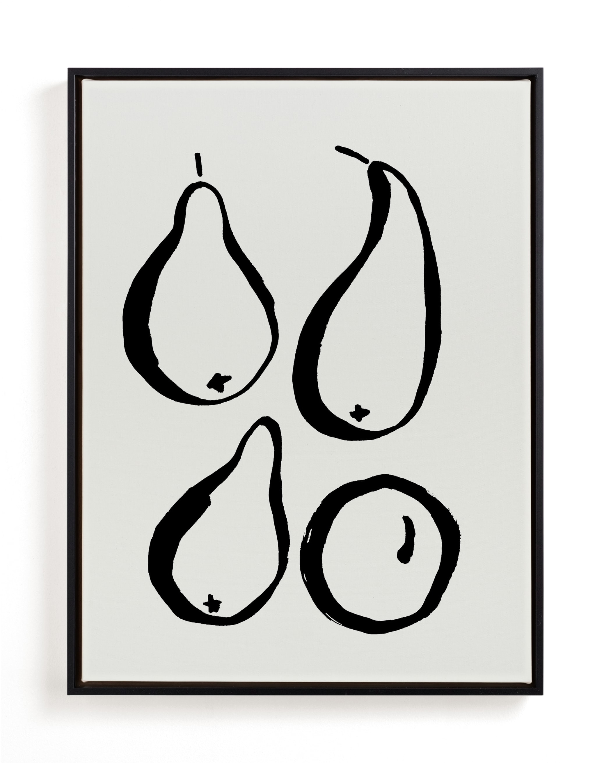 Still-life with four pears Art Print