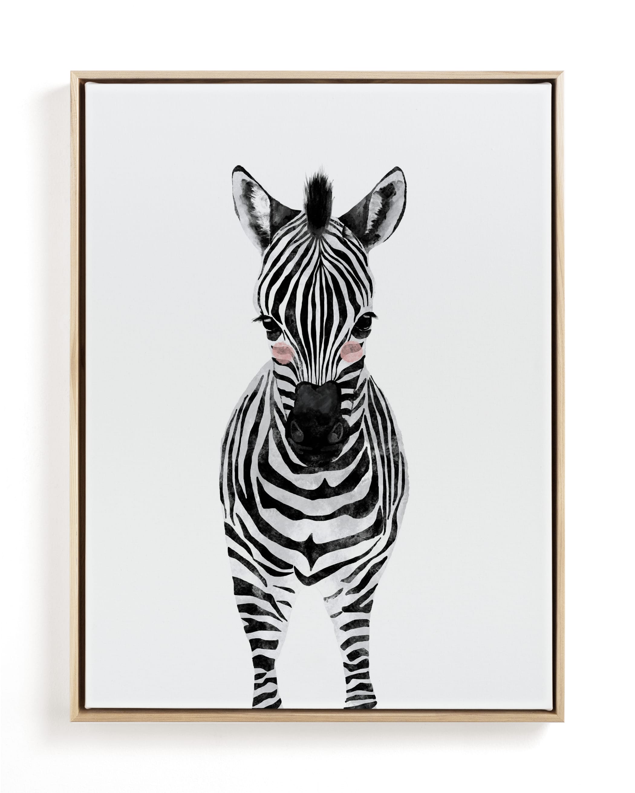 baby animal.zebra Children's Art Print