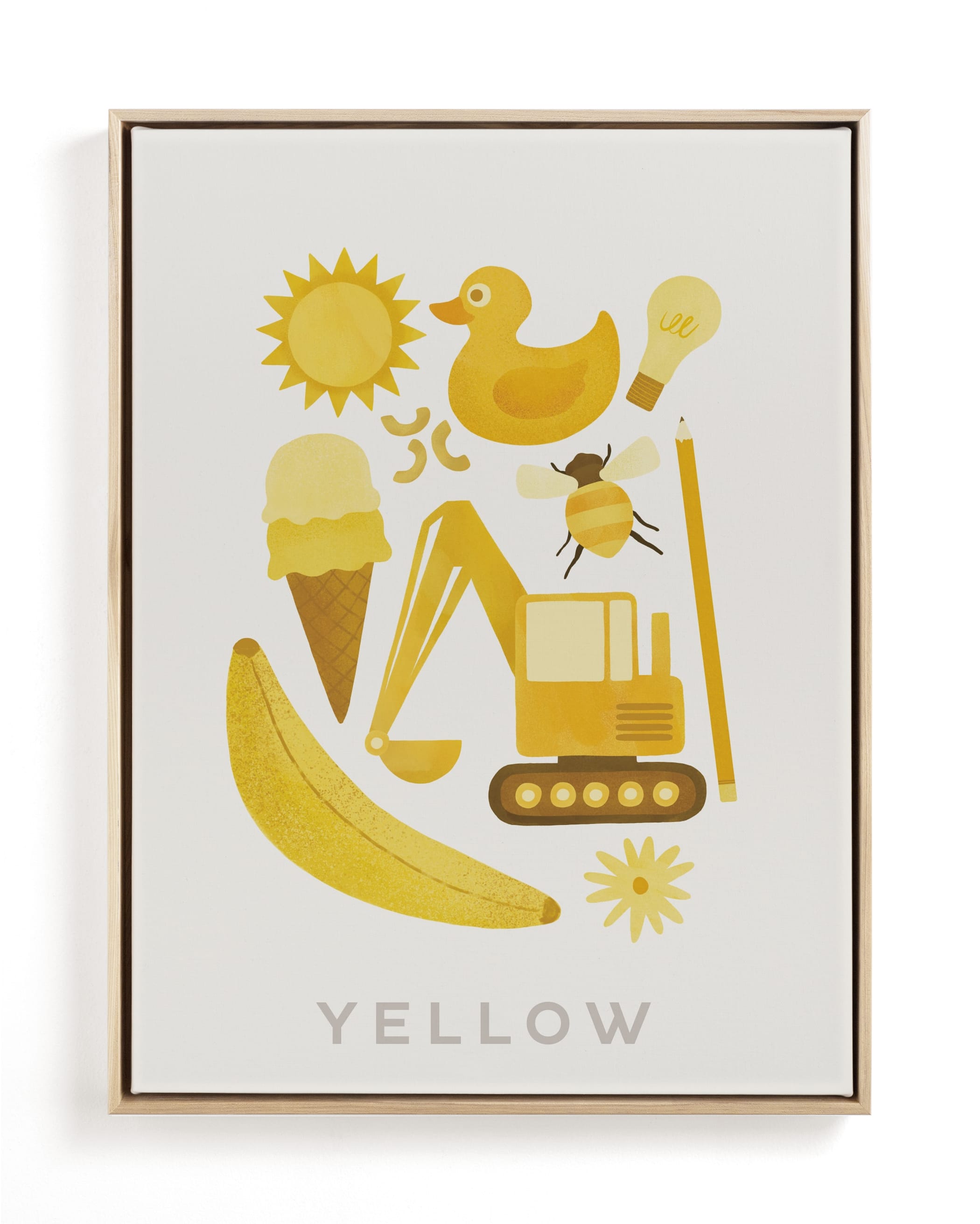 Ten Yellow Things Children's Art Print