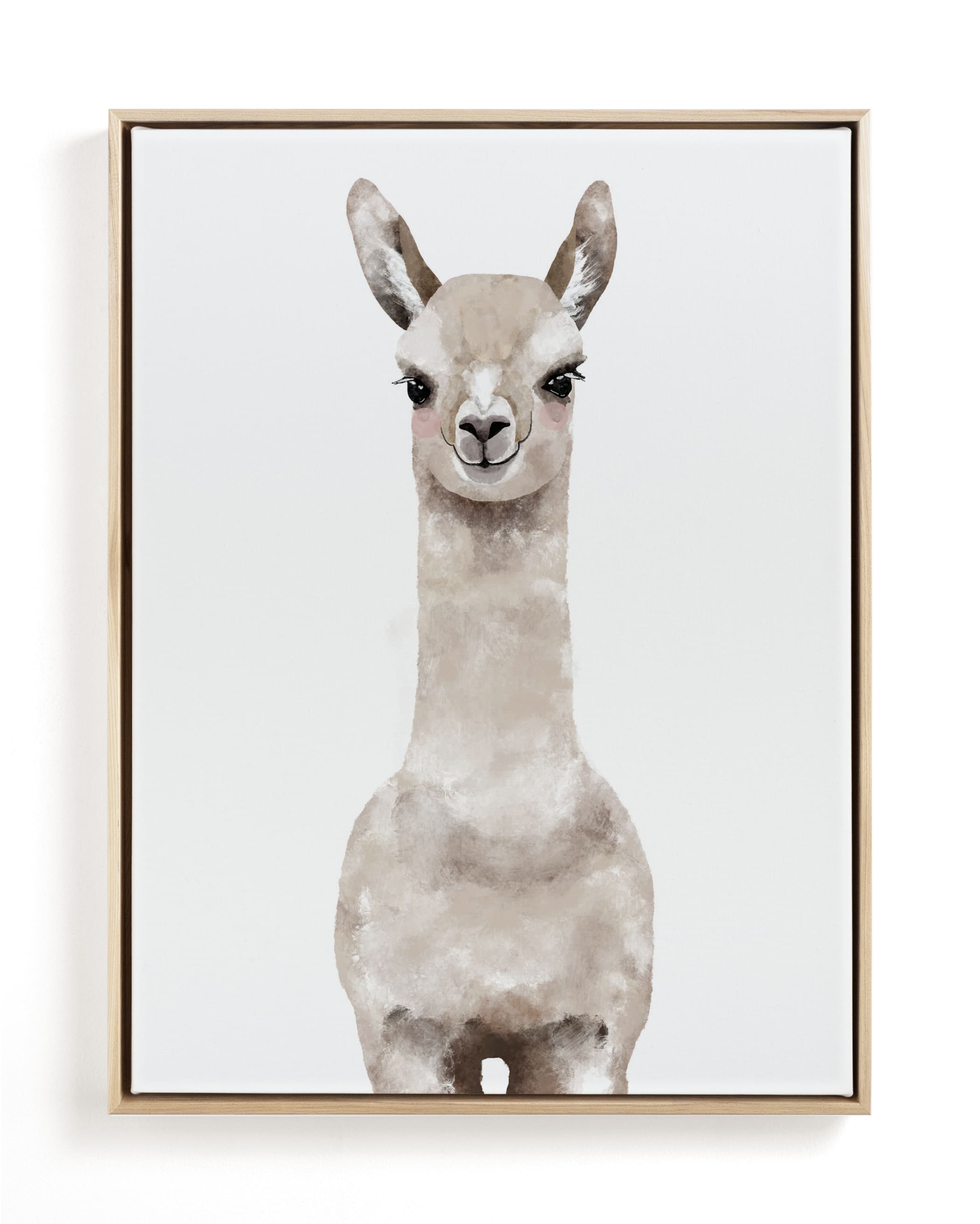 Baby Animal Llama Children's Art Print