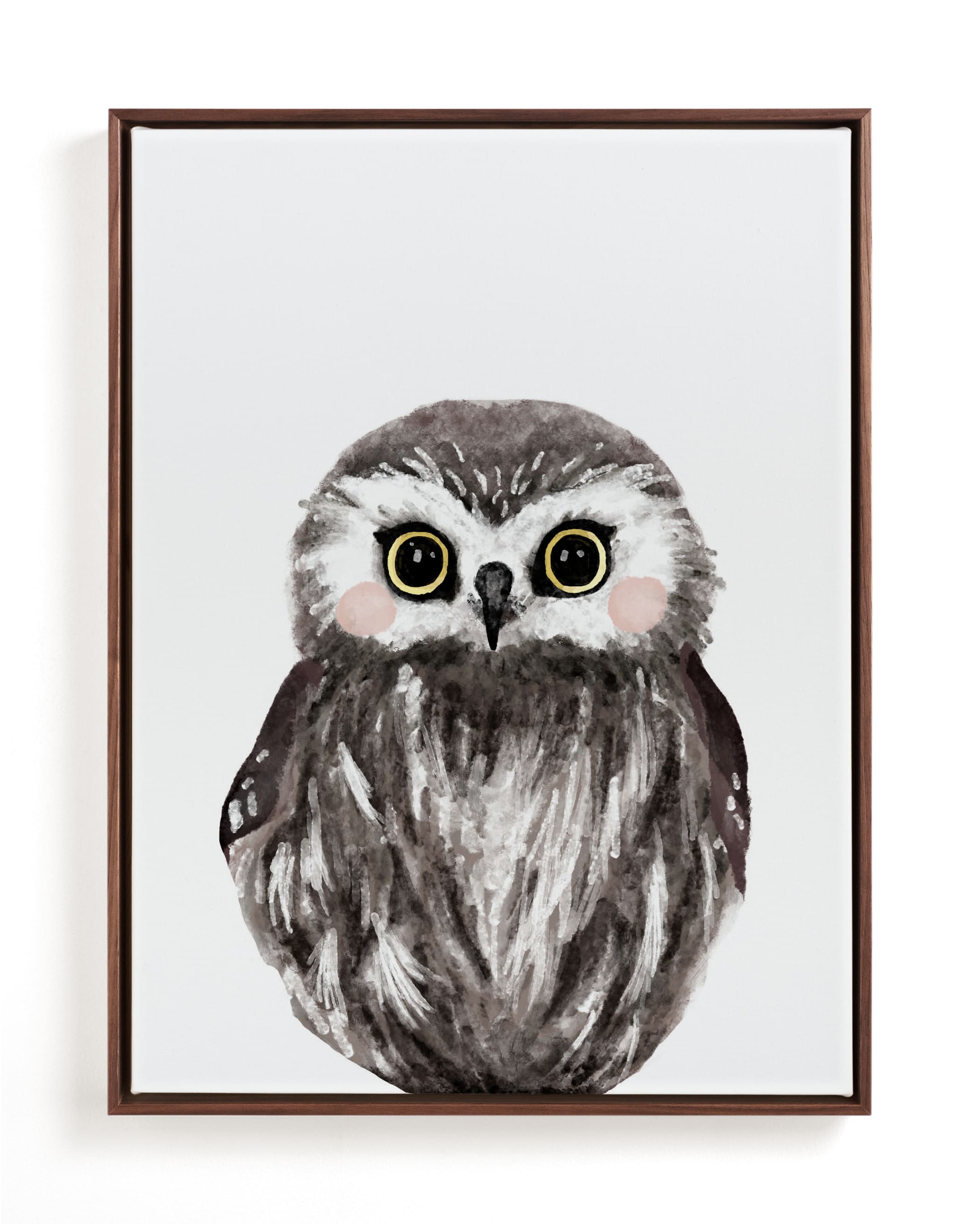 Baby Animal Owl Children's Art Print