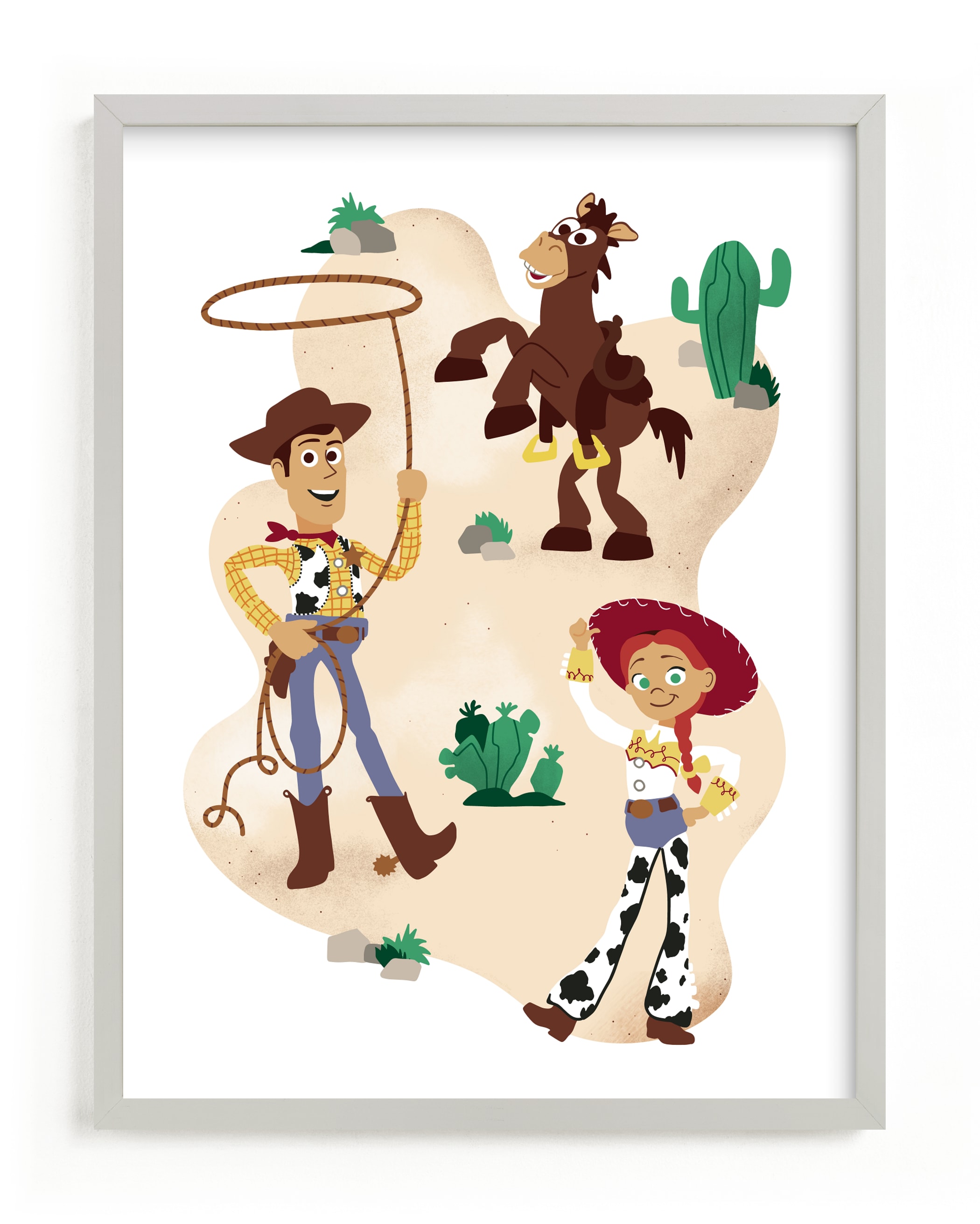 "Woody's Roundup | Toy Story" - Limited Edition Art Print by Katie Zimpel in beautiful frame options and a variety of sizes.