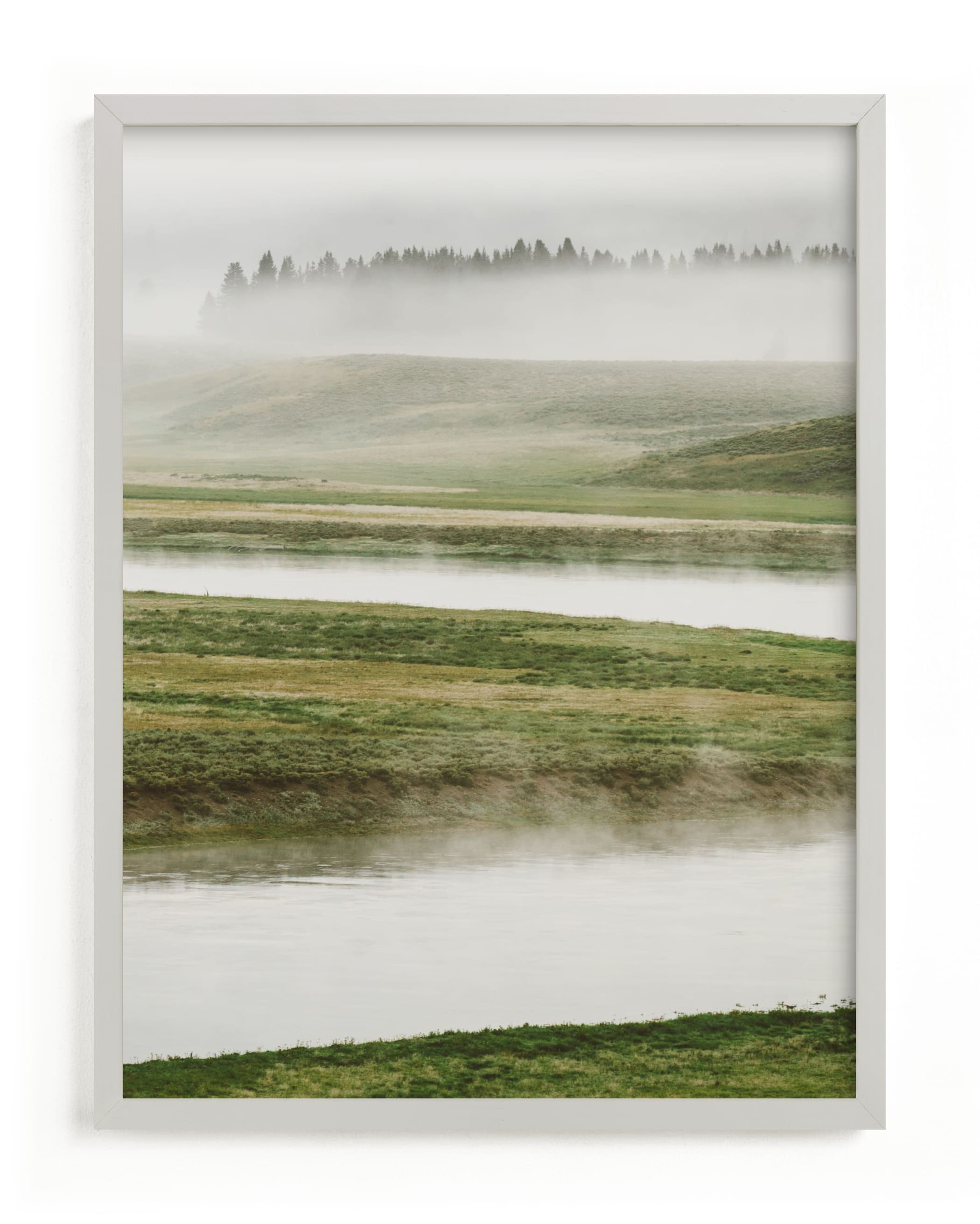 "Morning Mist" - Limited Edition Art Print by Kamala Nahas in beautiful frame options and a variety of sizes.