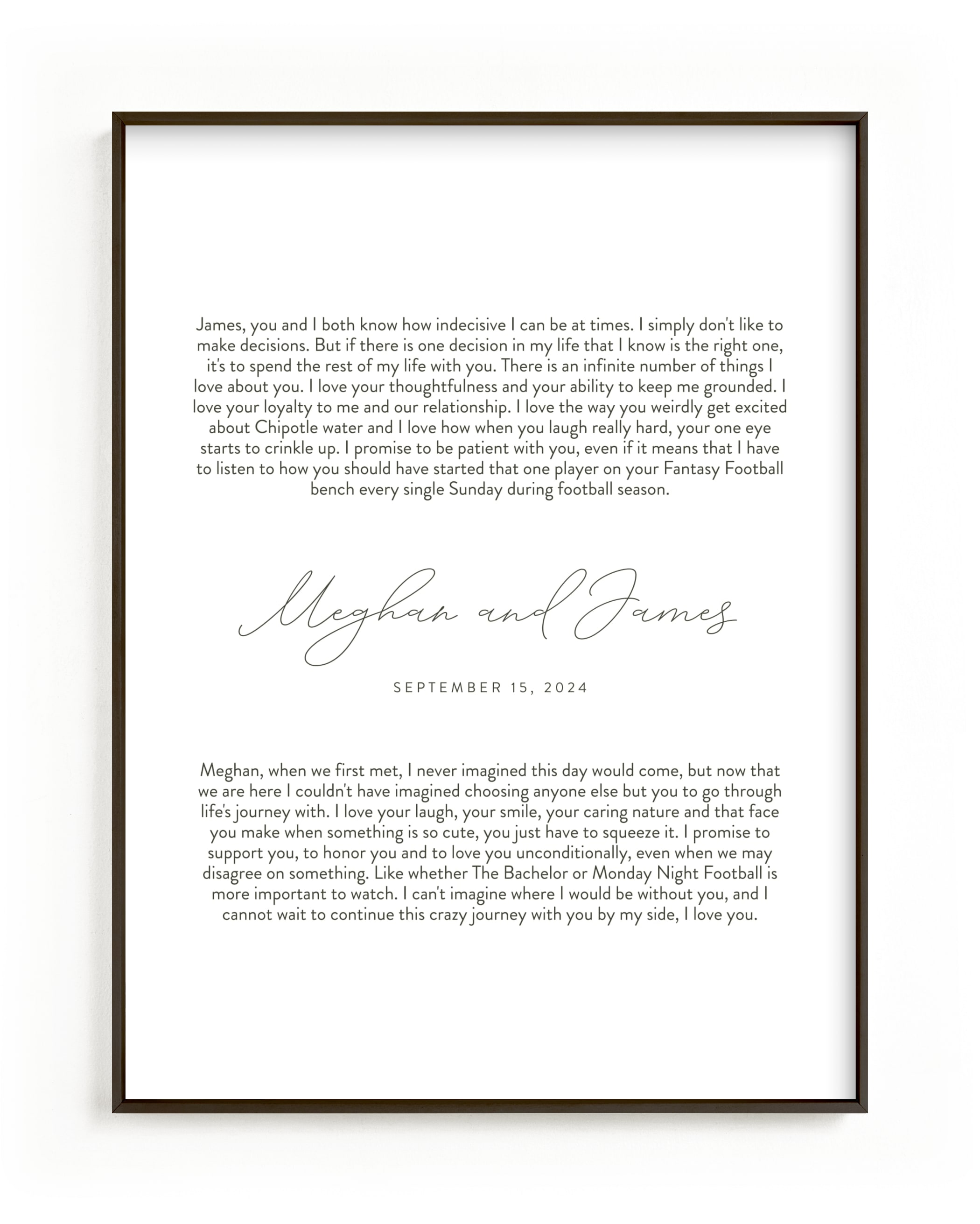 Our Vows Art Print Your Drawing As Art Print