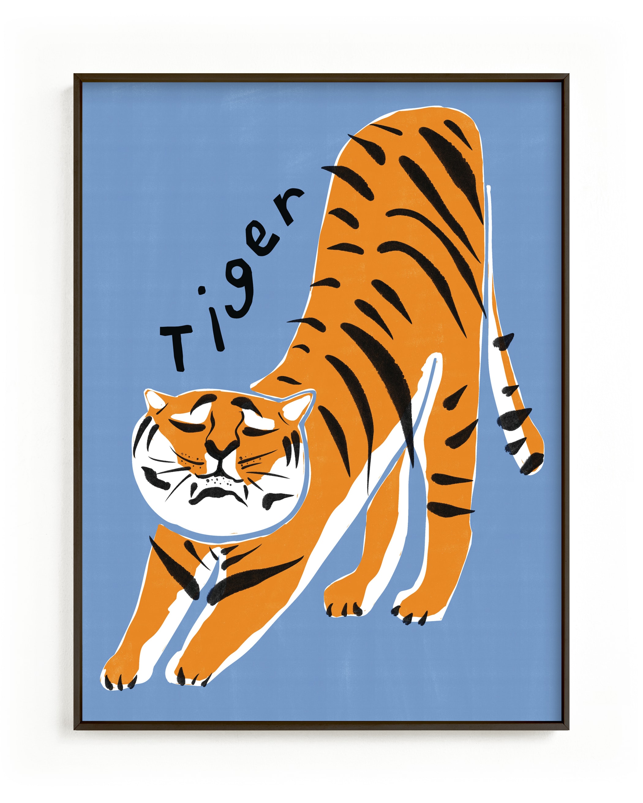 Tiger Yoga Wall Art Print