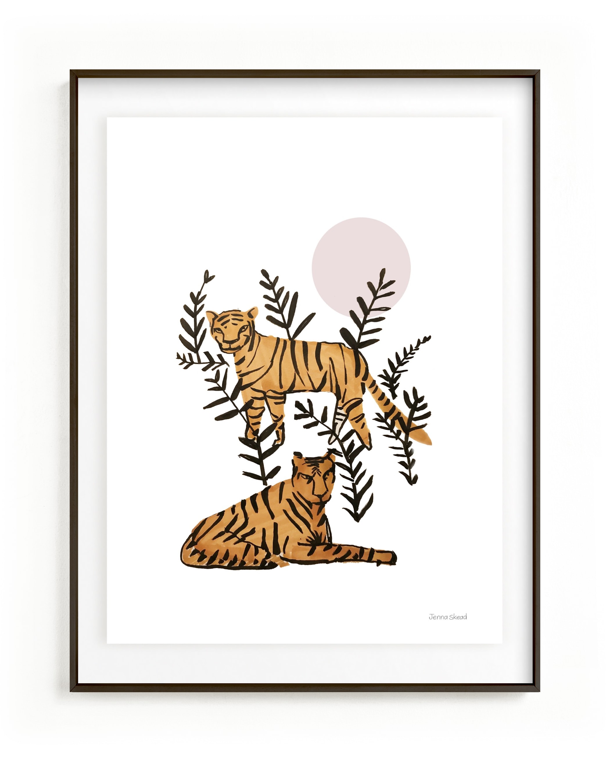 Tigers in Tulum Children's Art Print