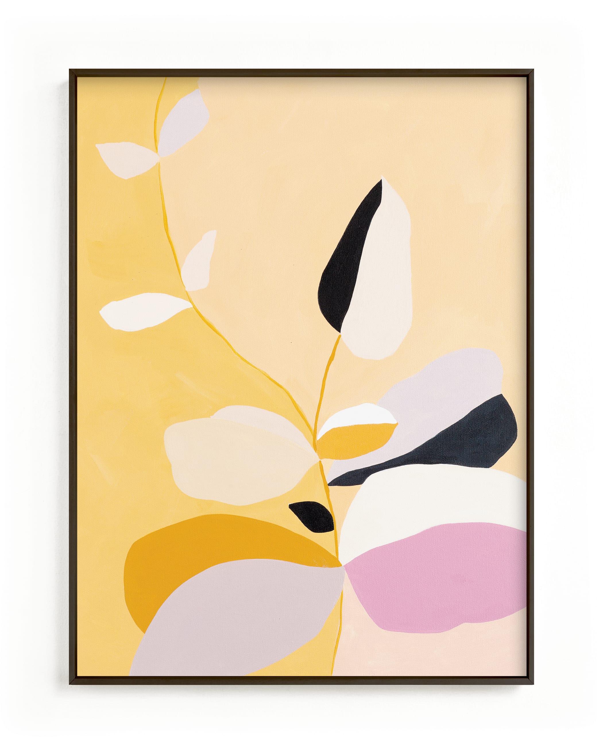 "Pink Leaf" by Jennifer Hallock in beautiful frame options and a variety of sizes.
