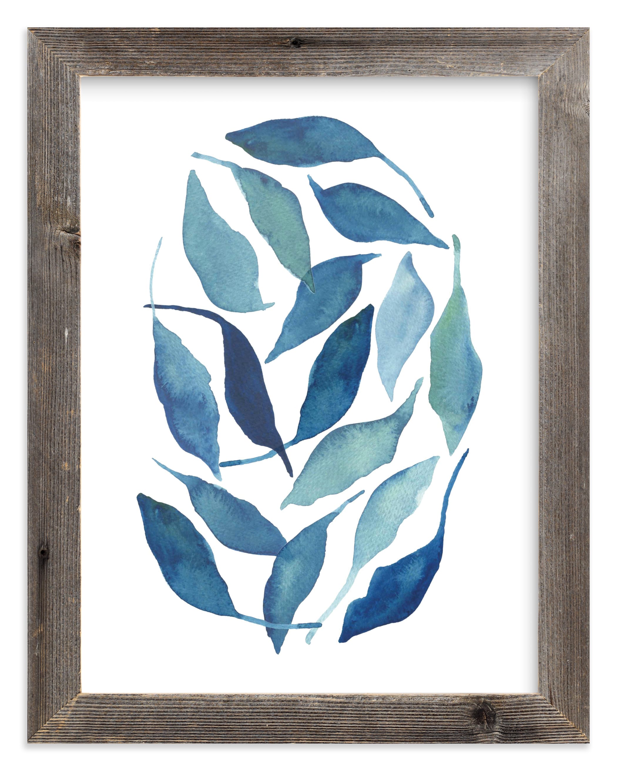 Blue Leaves Wall Art Prints by Tennyson Tippy Minted