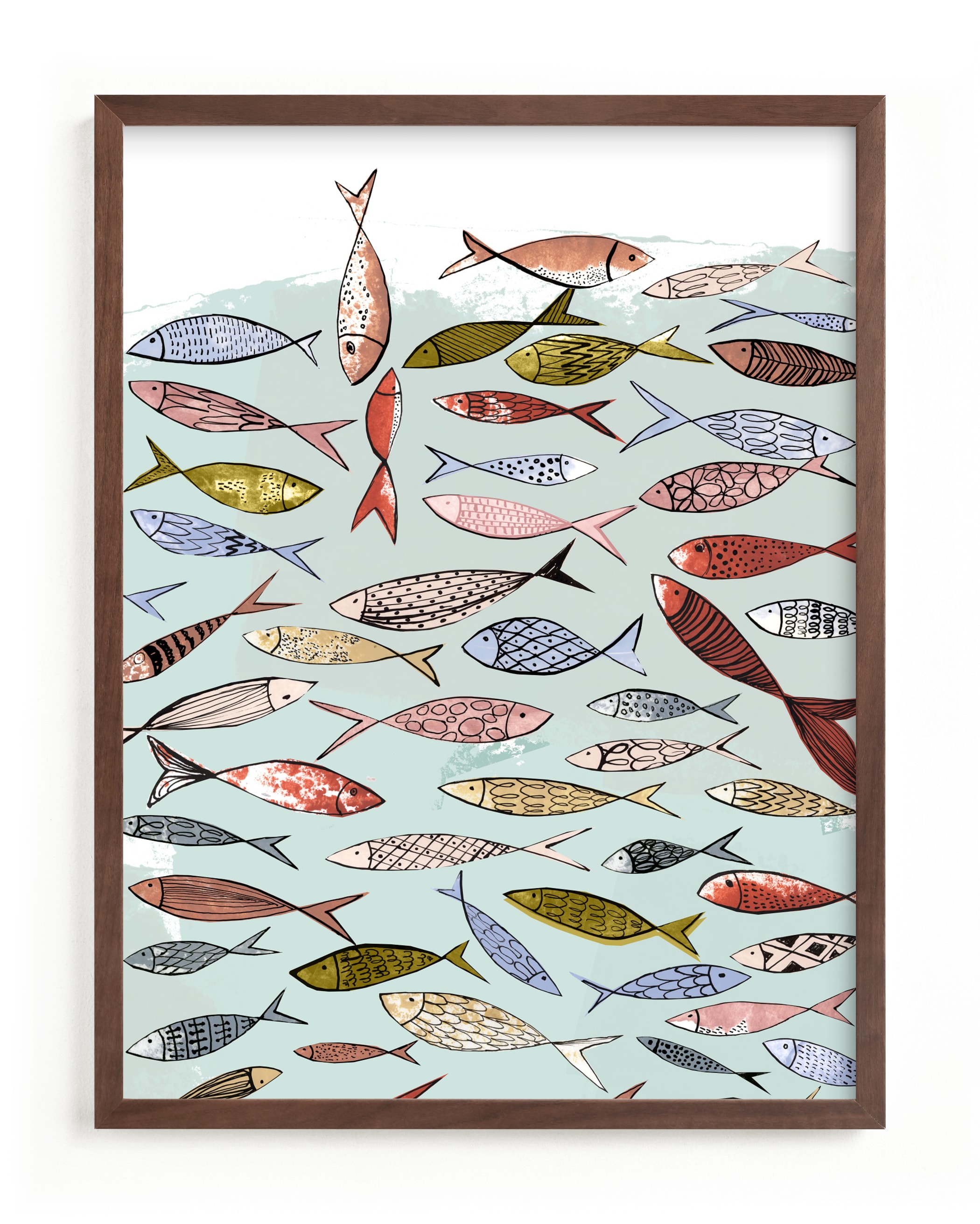 Snapshot of a party in the sea Children's Art Print
