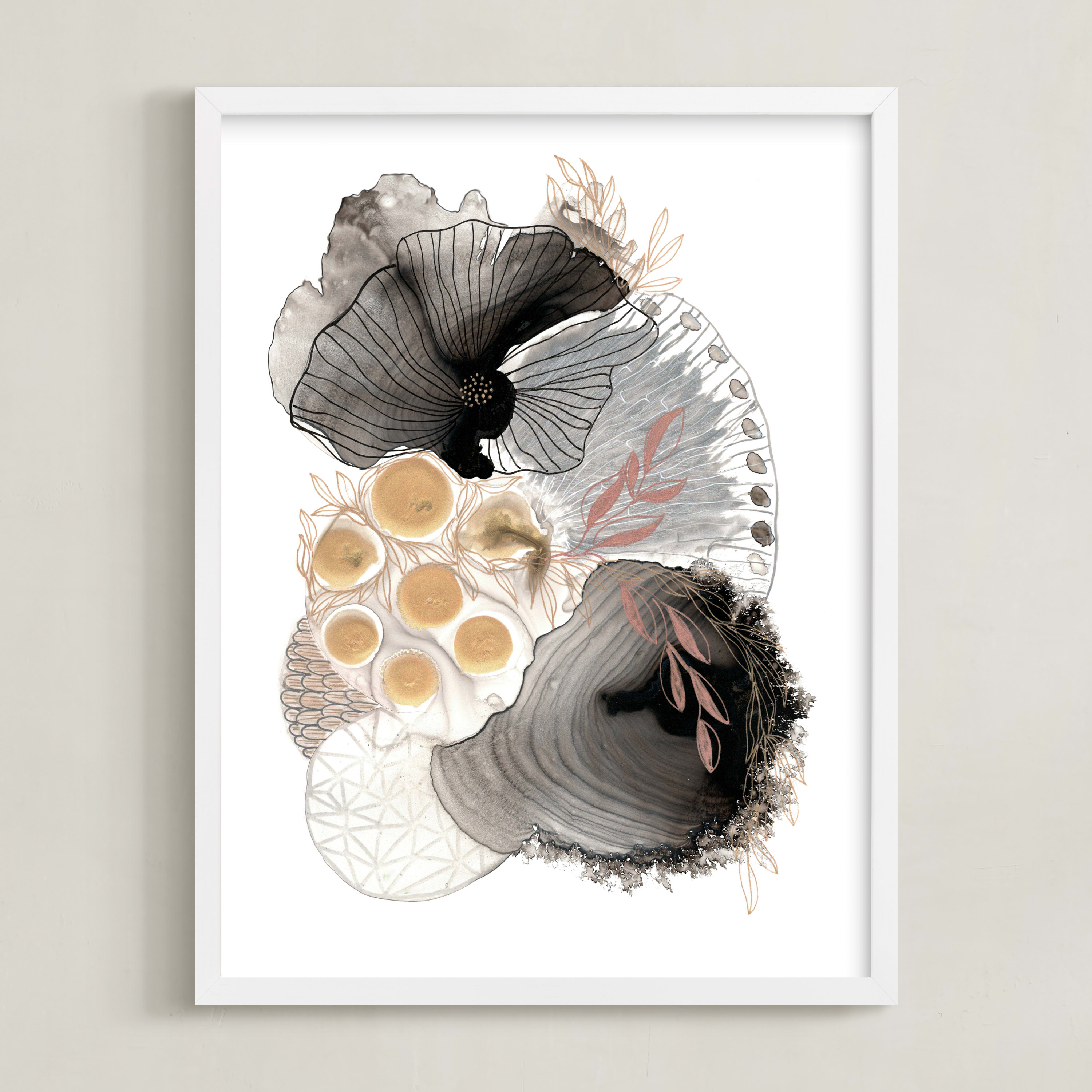 "The World Is Your Oyster" - Limited Edition Art Print by Maggie Ramirez Burns in beautiful frame options and a variety of sizes.