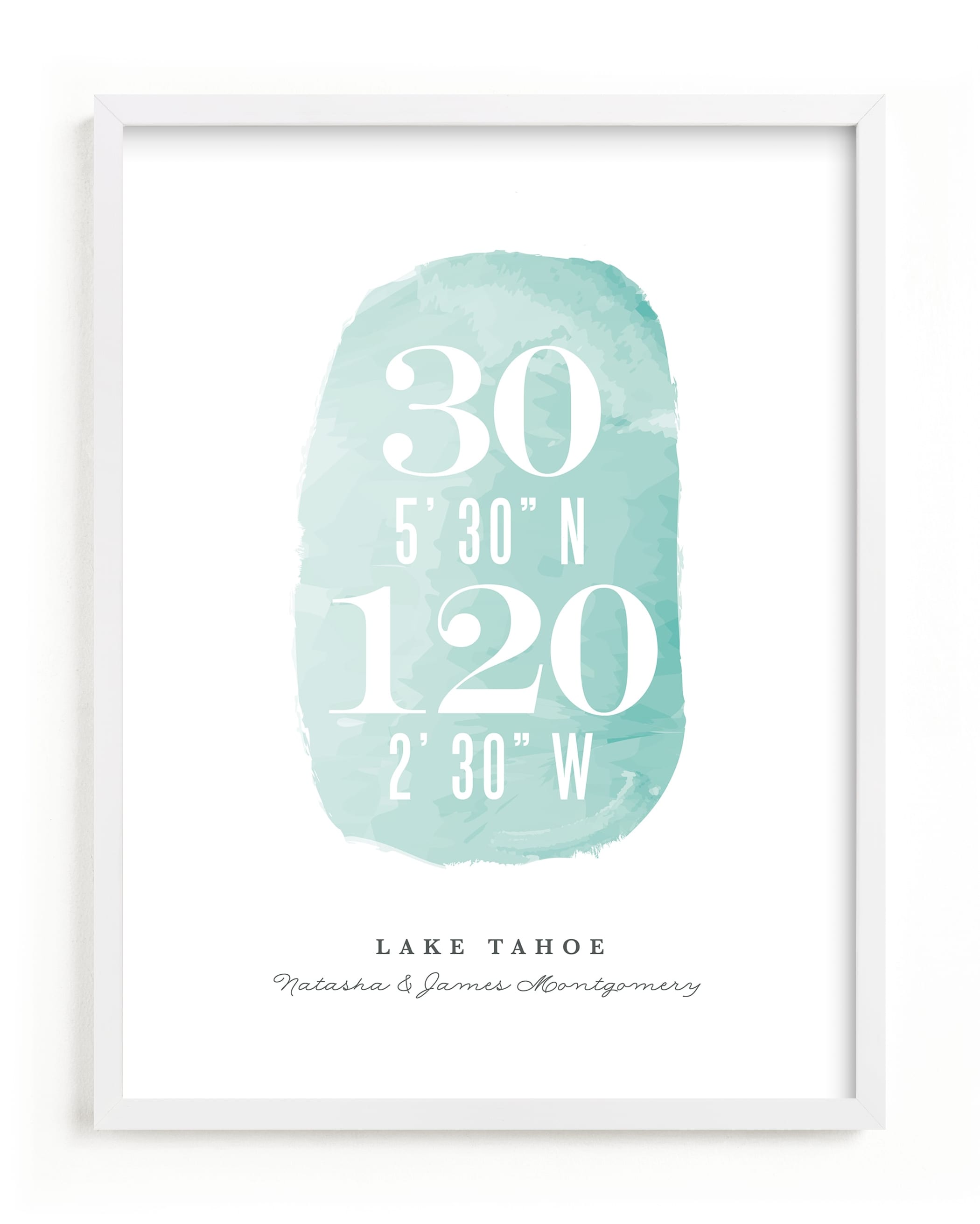 "Watercolor Coordinates" by Karidy Walker in beautiful frame options and a variety of sizes.